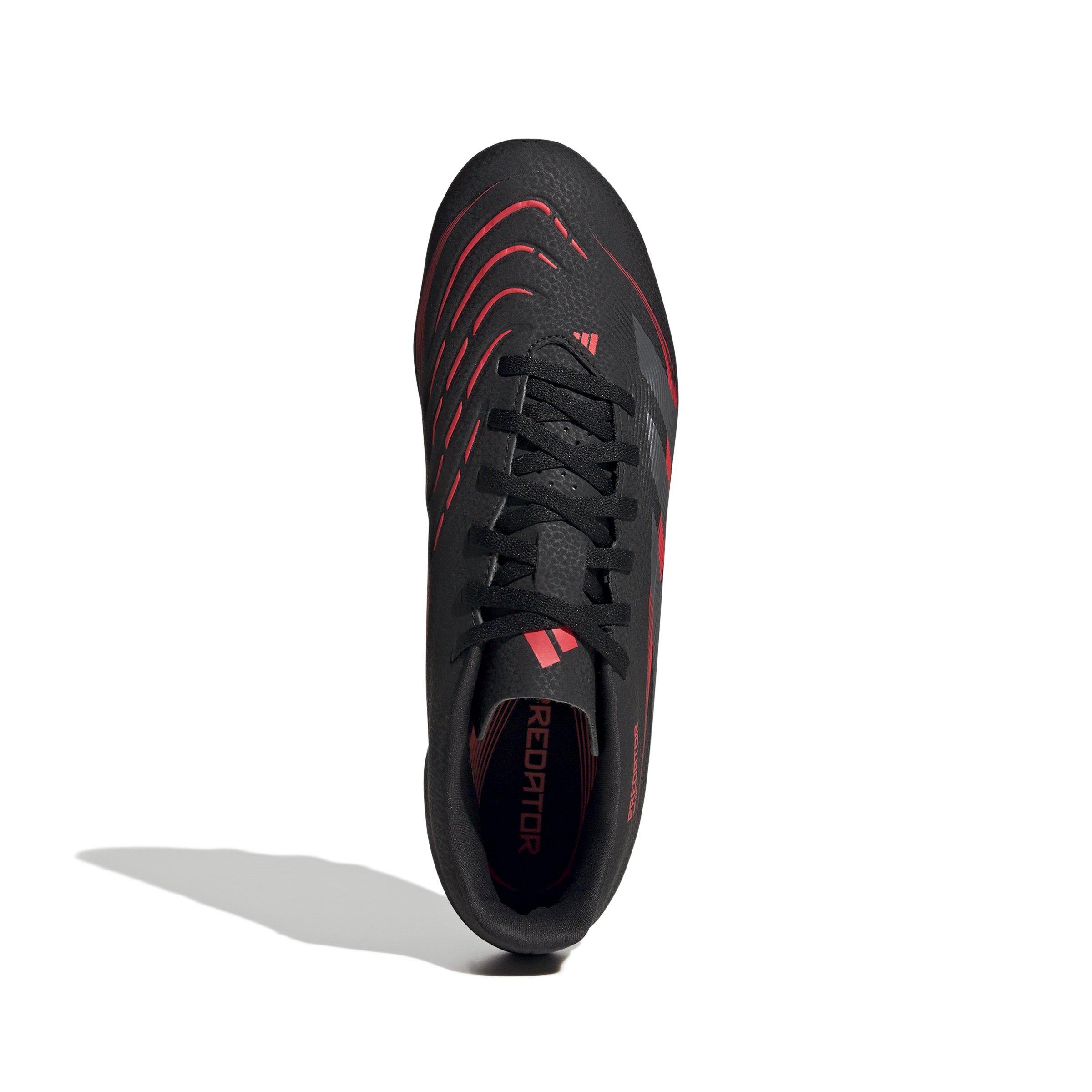 adidas Predator Club MG "Core Black/Grey Four/Lucid Red" Unisex Soccer Cleat - BLACK/GREY/RED Thumbnail View 5