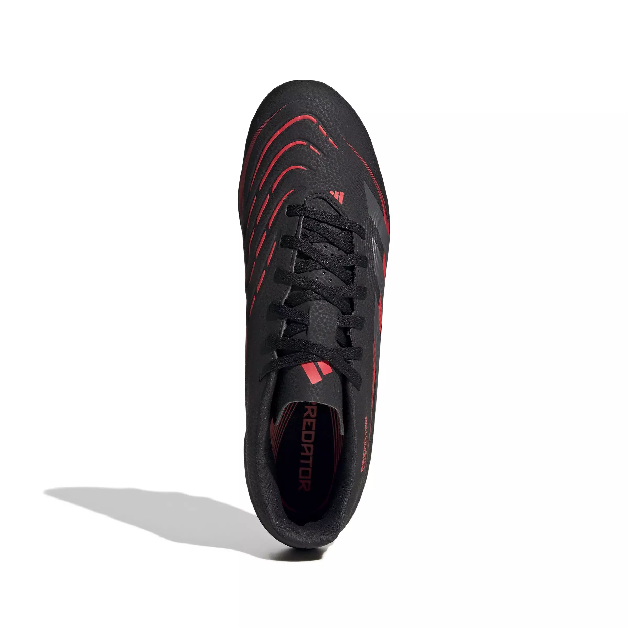 adidas Predator Club MG "Core Black/Grey Four/Lucid Red" Unisex Soccer Cleat - BLACK/GREY/RED