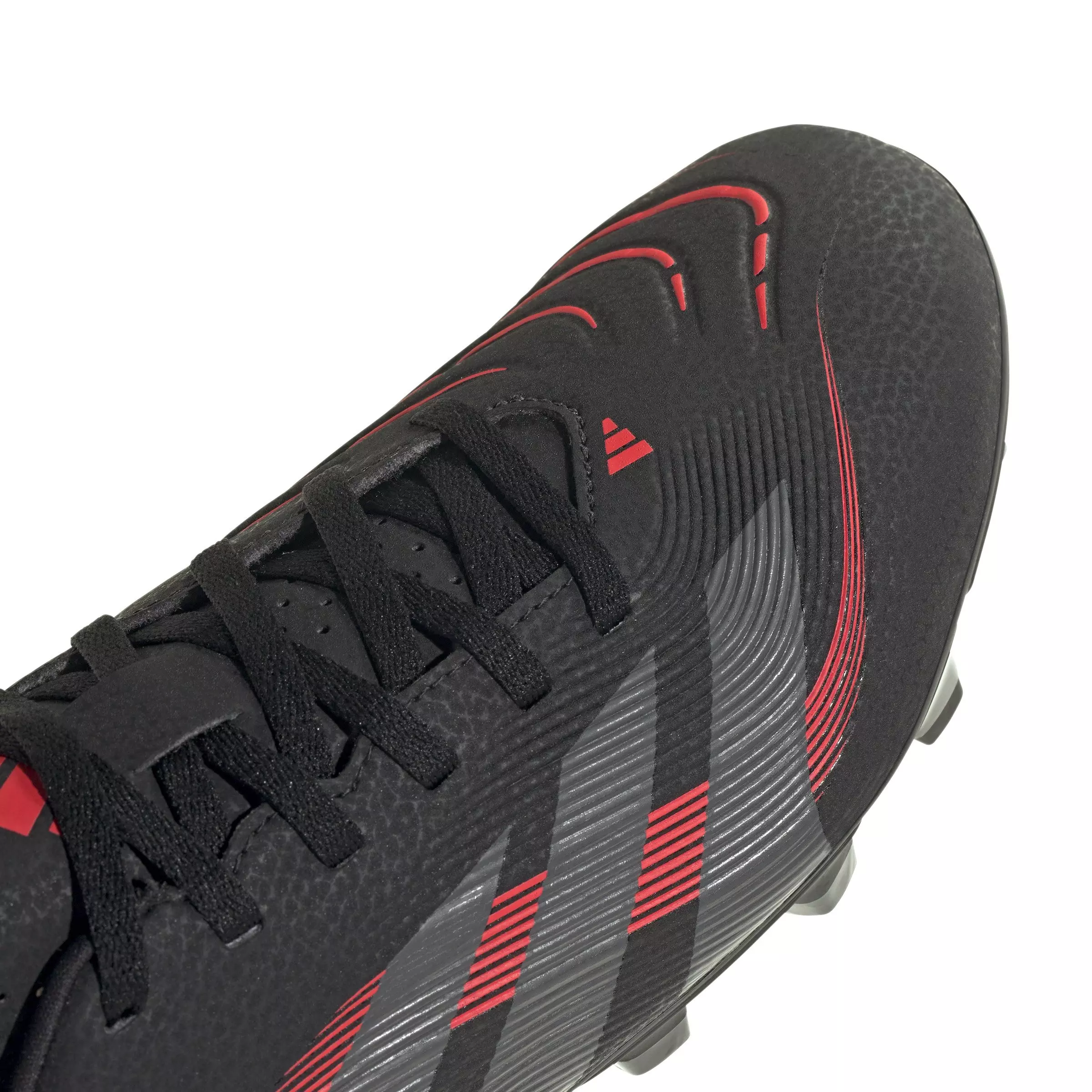 adidas Predator Club MG "Core Black/Grey Four/Lucid Red" Unisex Soccer Cleat - BLACK/GREY/RED