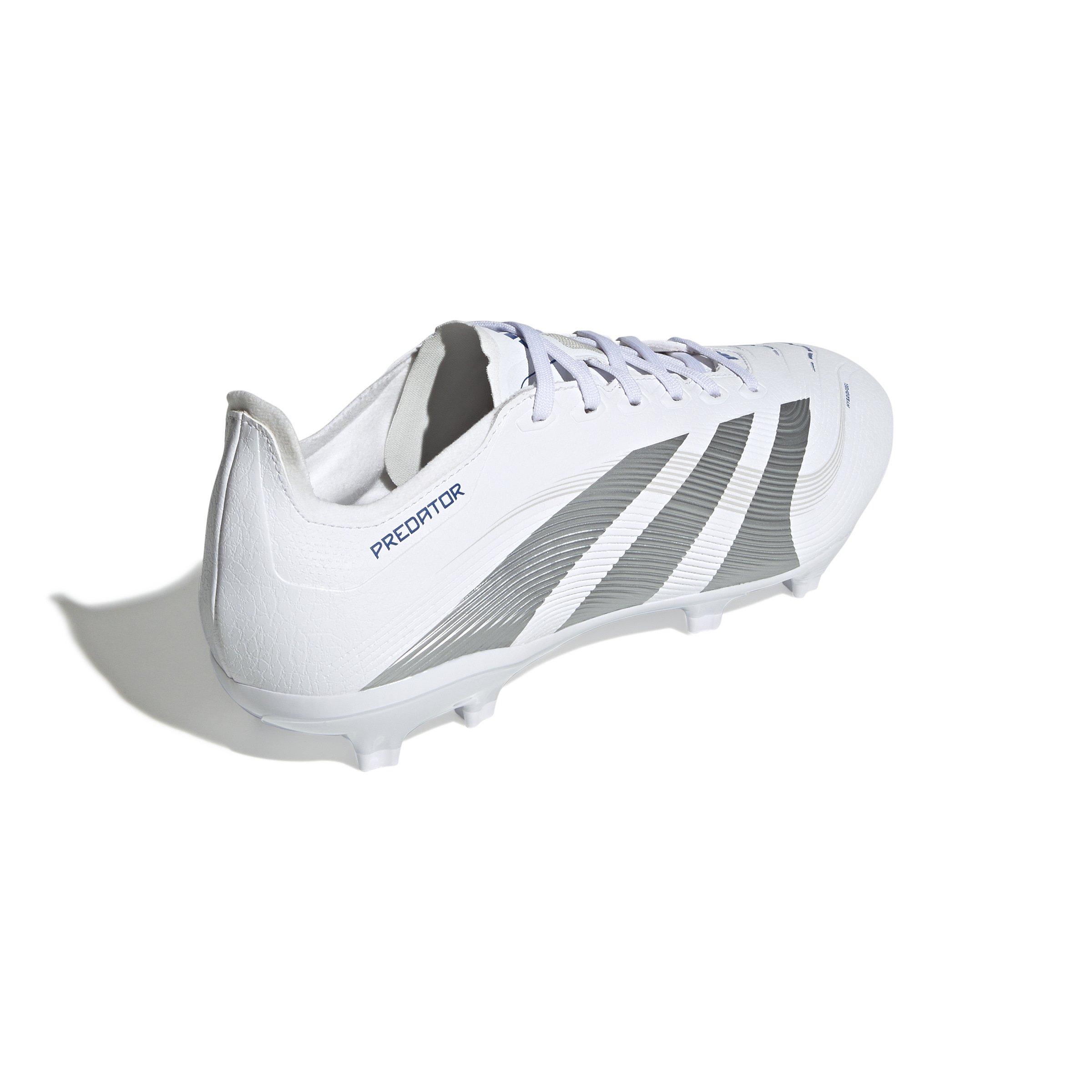adidas Predator League MG "Ftwr White/Silver Metallic/Bright Royal" Unisex Soccer Cleat - WHITE/SILVER/ROYAL Thumbnail View 4