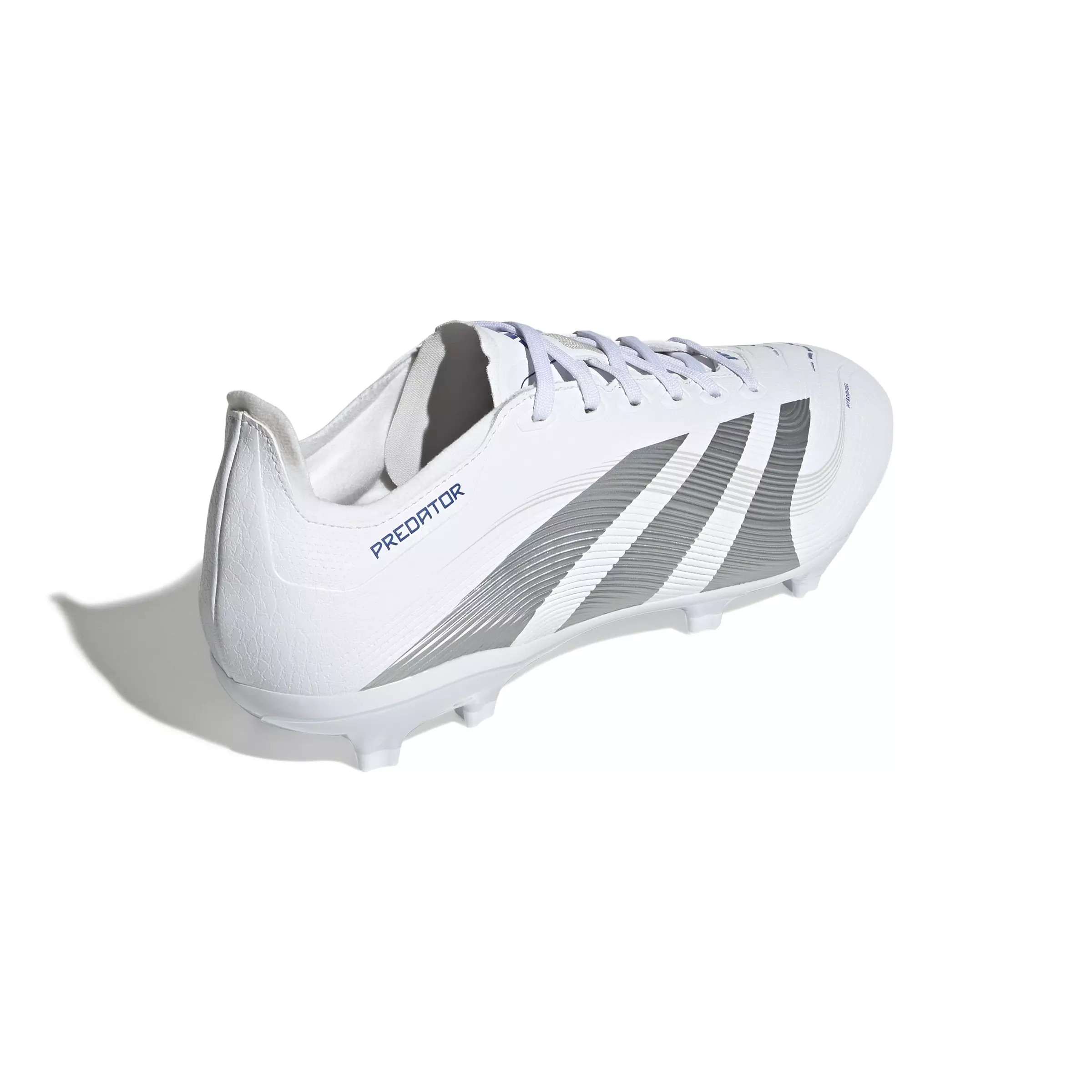 adidas Predator League MG "Ftwr White/Silver Metallic/Bright Royal" Unisex Soccer Cleat - WHITE/SILVER/ROYAL