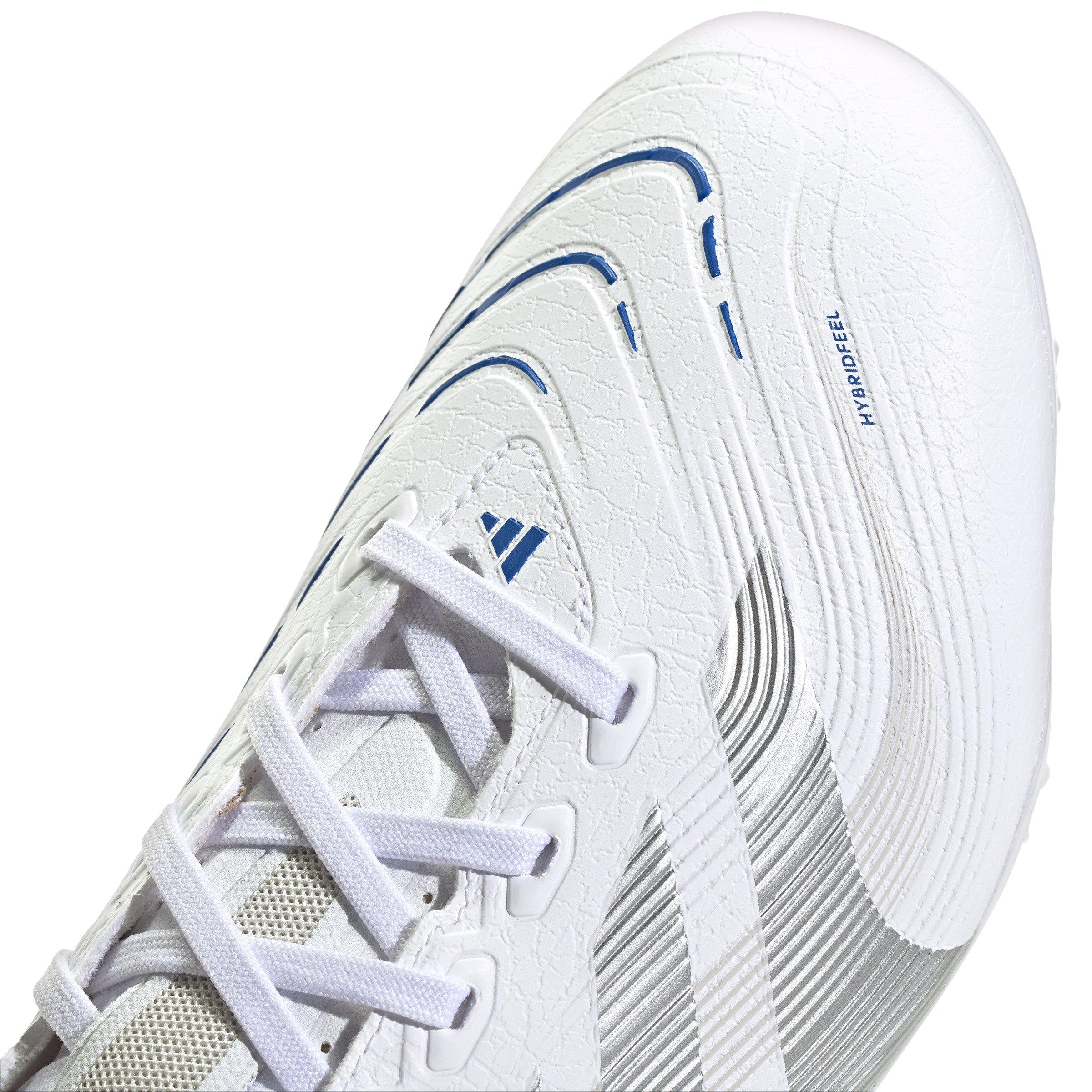 adidas Predator League MG "Ftwr White/Silver Metallic/Bright Royal" Unisex Soccer Cleat - WHITE/SILVER/ROYAL Thumbnail View 7