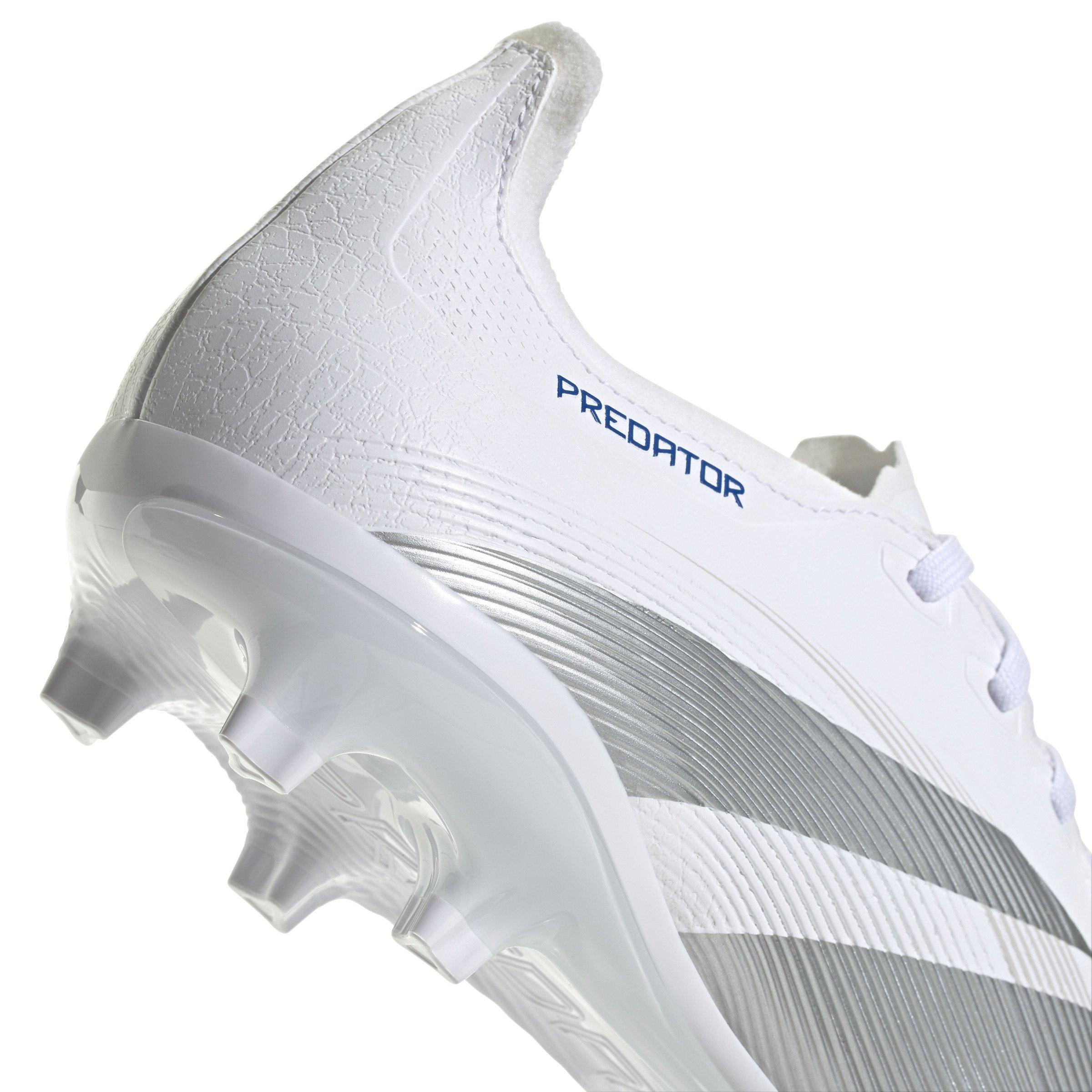 adidas Predator League MG "Ftwr White/Silver Metallic/Bright Royal" Unisex Soccer Cleat - WHITE/SILVER/ROYAL Thumbnail View 8