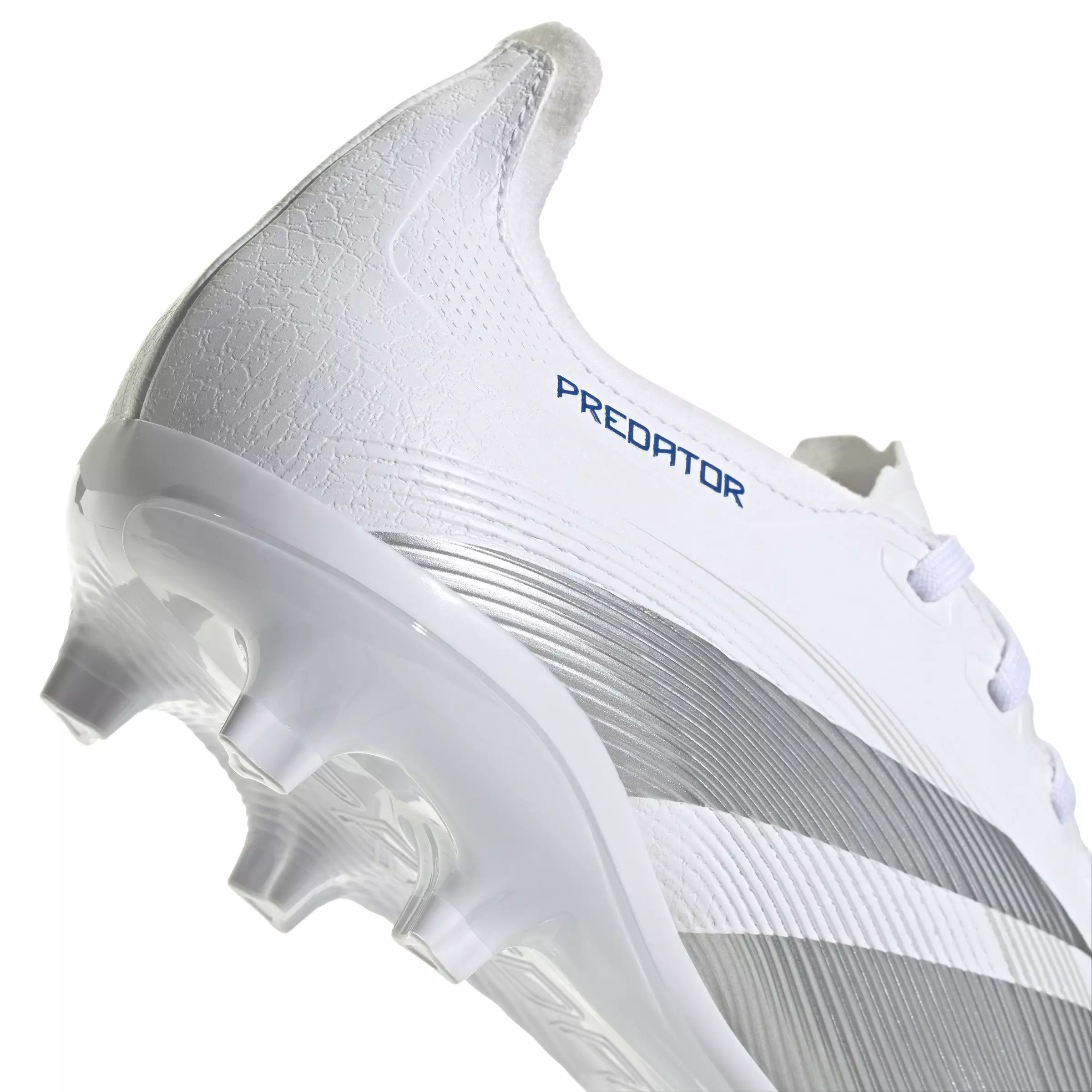 adidas Predator League MG "Ftwr White/Silver Metallic/Bright Royal" Unisex Soccer Cleat - WHITE/SILVER/ROYAL