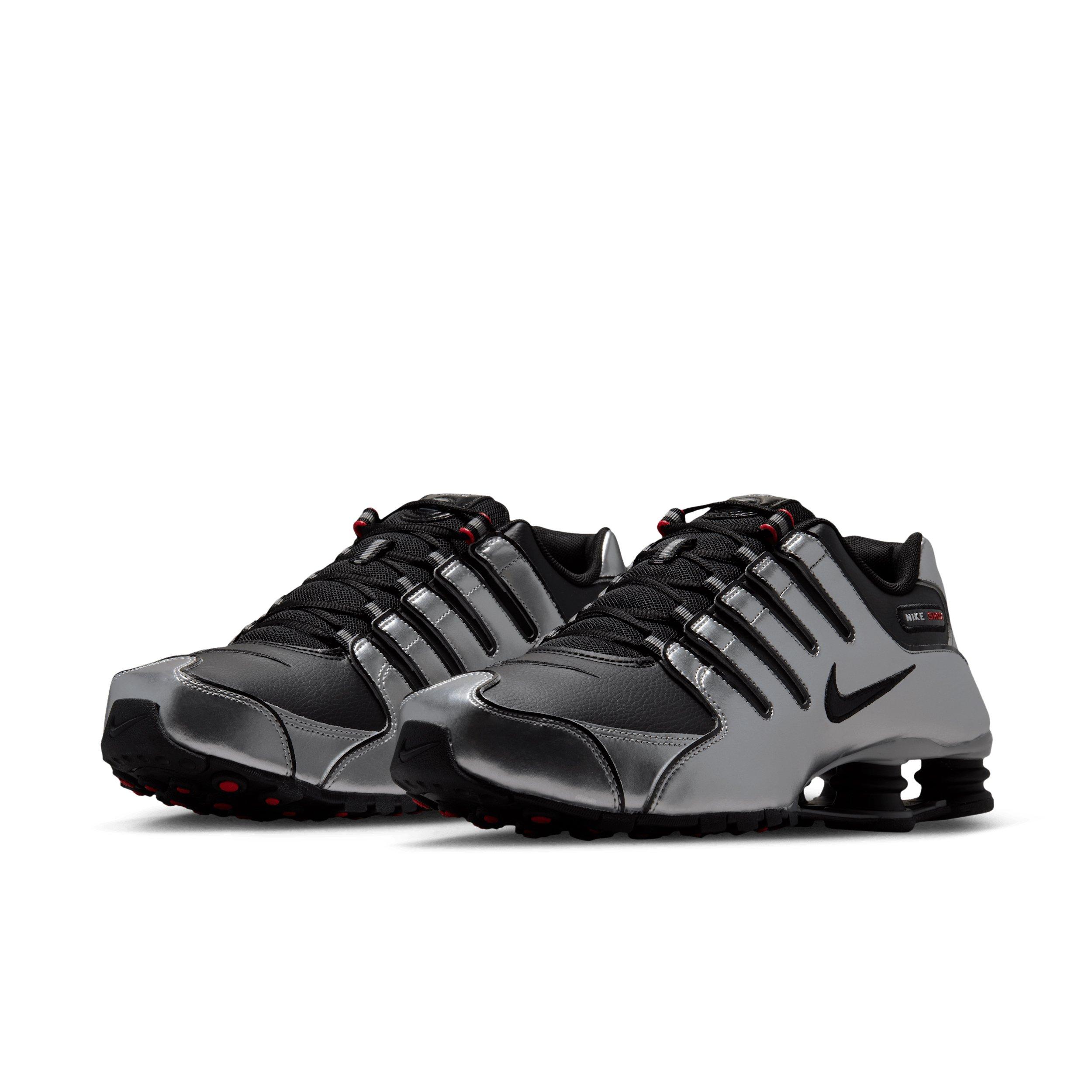 Nike Shox NZ "Black/Metallic Silver/University Red/Black" Men's Shoe - BLACK/SILVER/RED/BLACK Thumbnail View 3