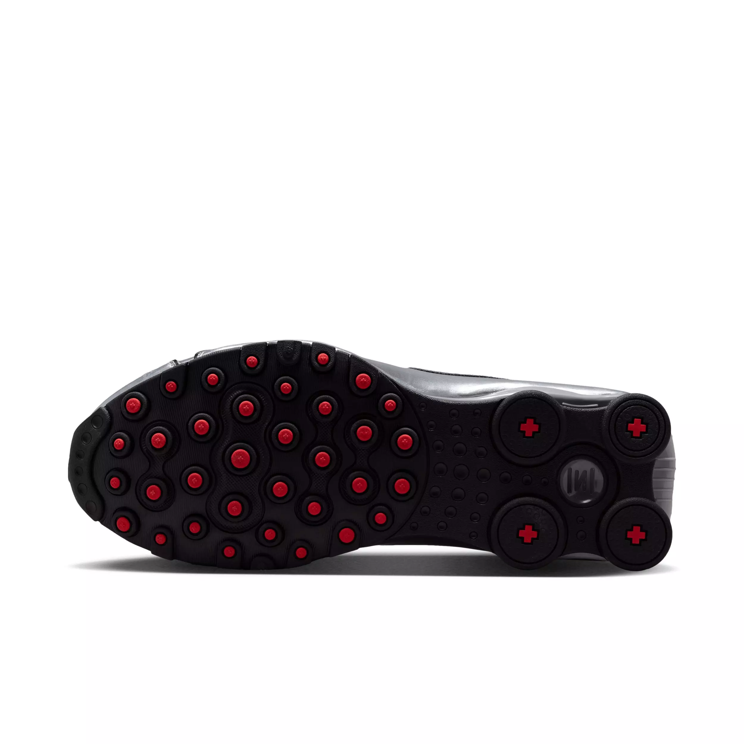 Nike Shox NZ "Black/Metallic Silver/University Red/Black" Men's Shoe - BLACK/SILVER/RED/BLACK