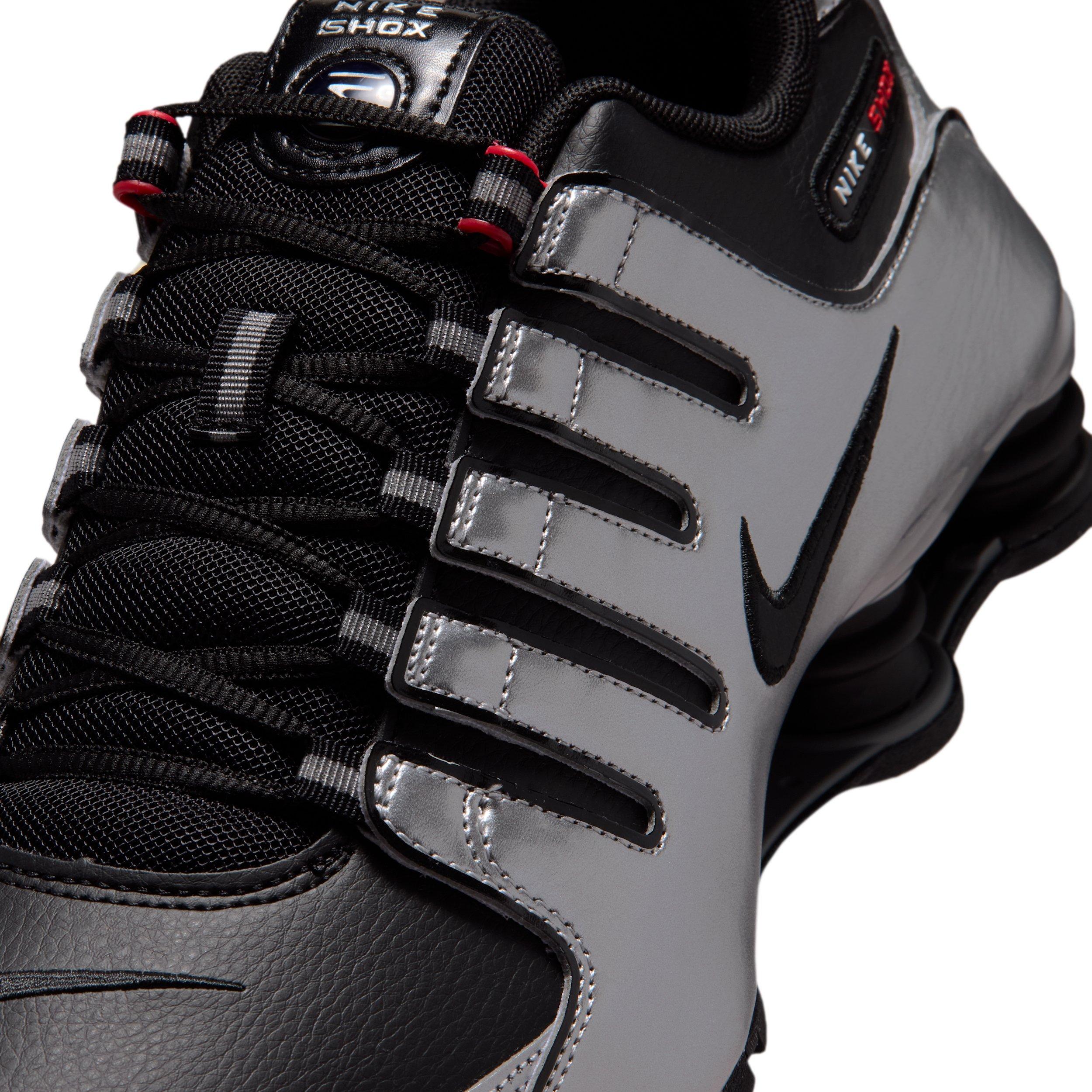 Nike Shox NZ "Black/Metallic Silver/University Red/Black" Men's Shoe - BLACK/SILVER/RED/BLACK Thumbnail View 7