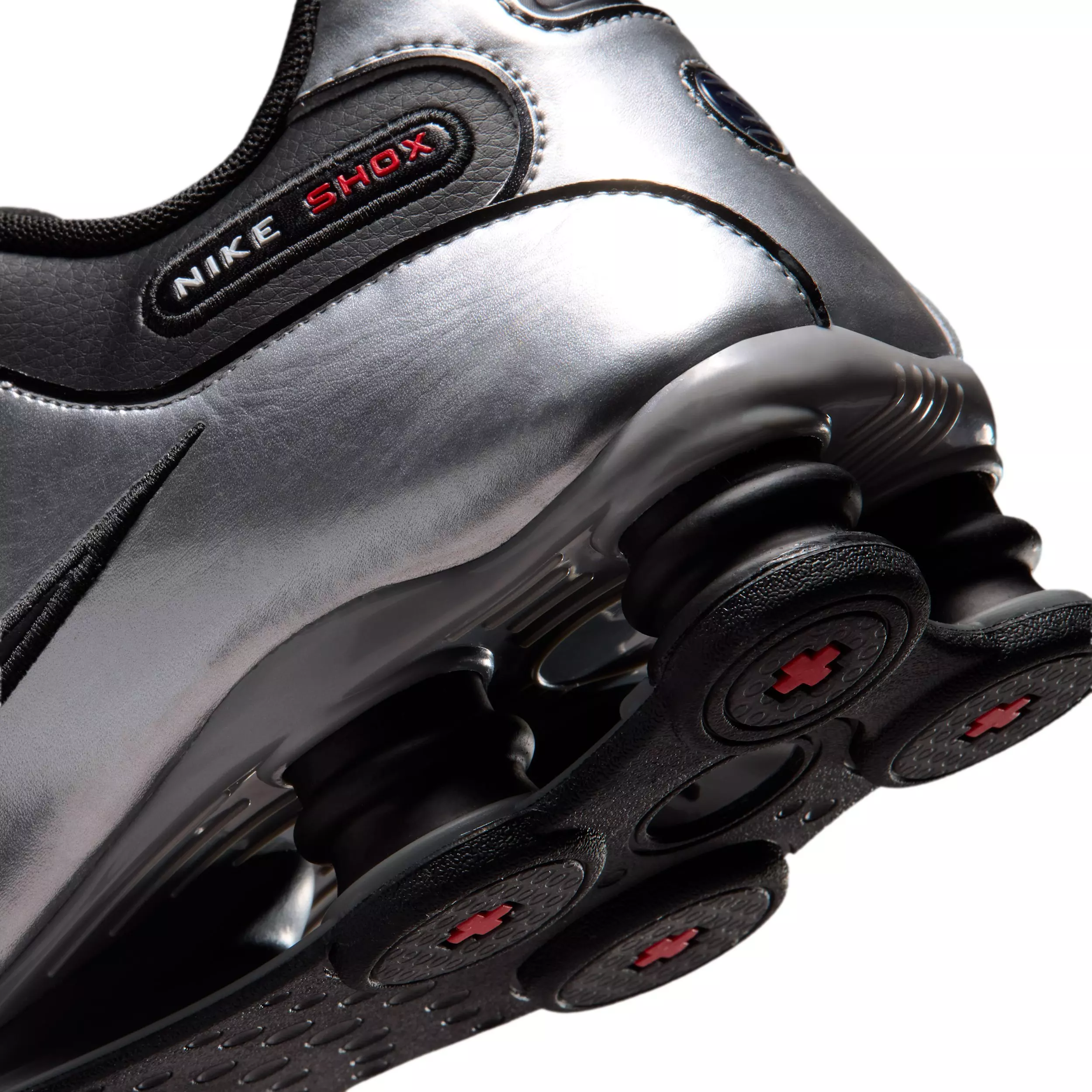Nike Shox NZ "Black/Metallic Silver/University Red/Black" Men's Shoe - BLACK/SILVER/RED/BLACK