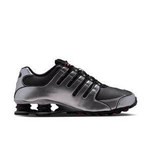 Nike Shox NZ "Black/Metallic Silver/University Red/Black" Men's Shoe - BLACK/SILVER/RED/BLACK