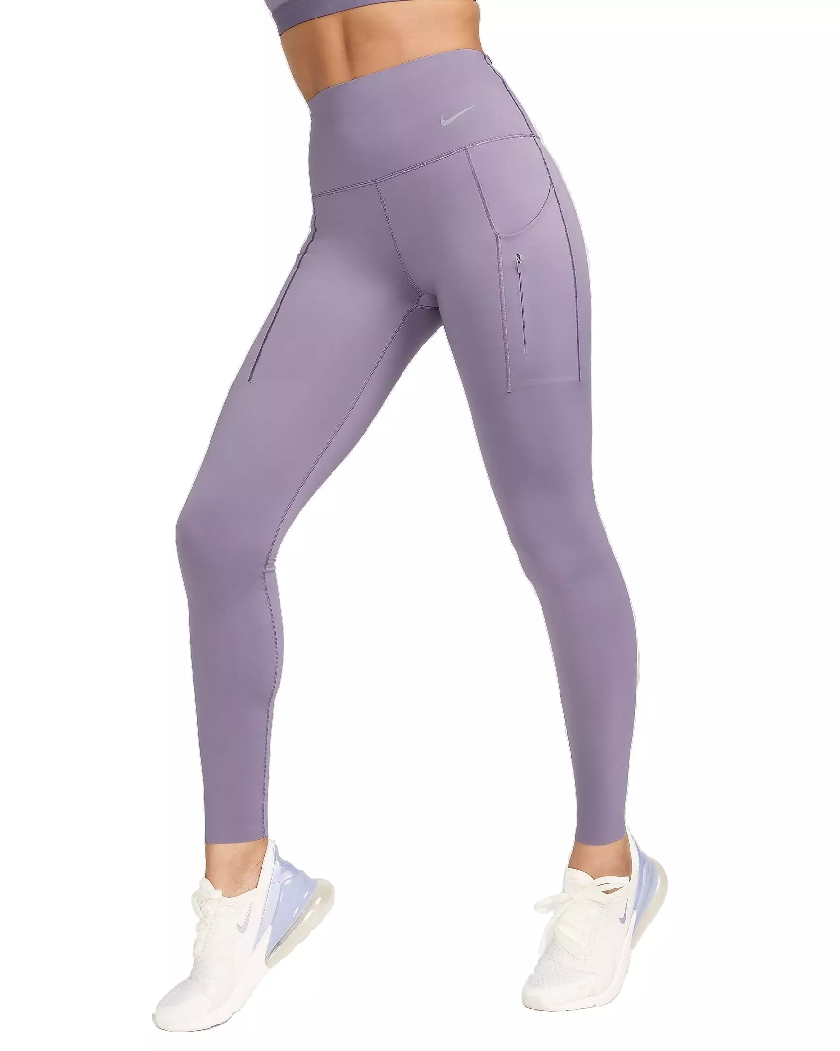 Nike Women's Go Firm-Support High-Waisted Full-Length Leggings w/Pockets -Purple - PURPLE