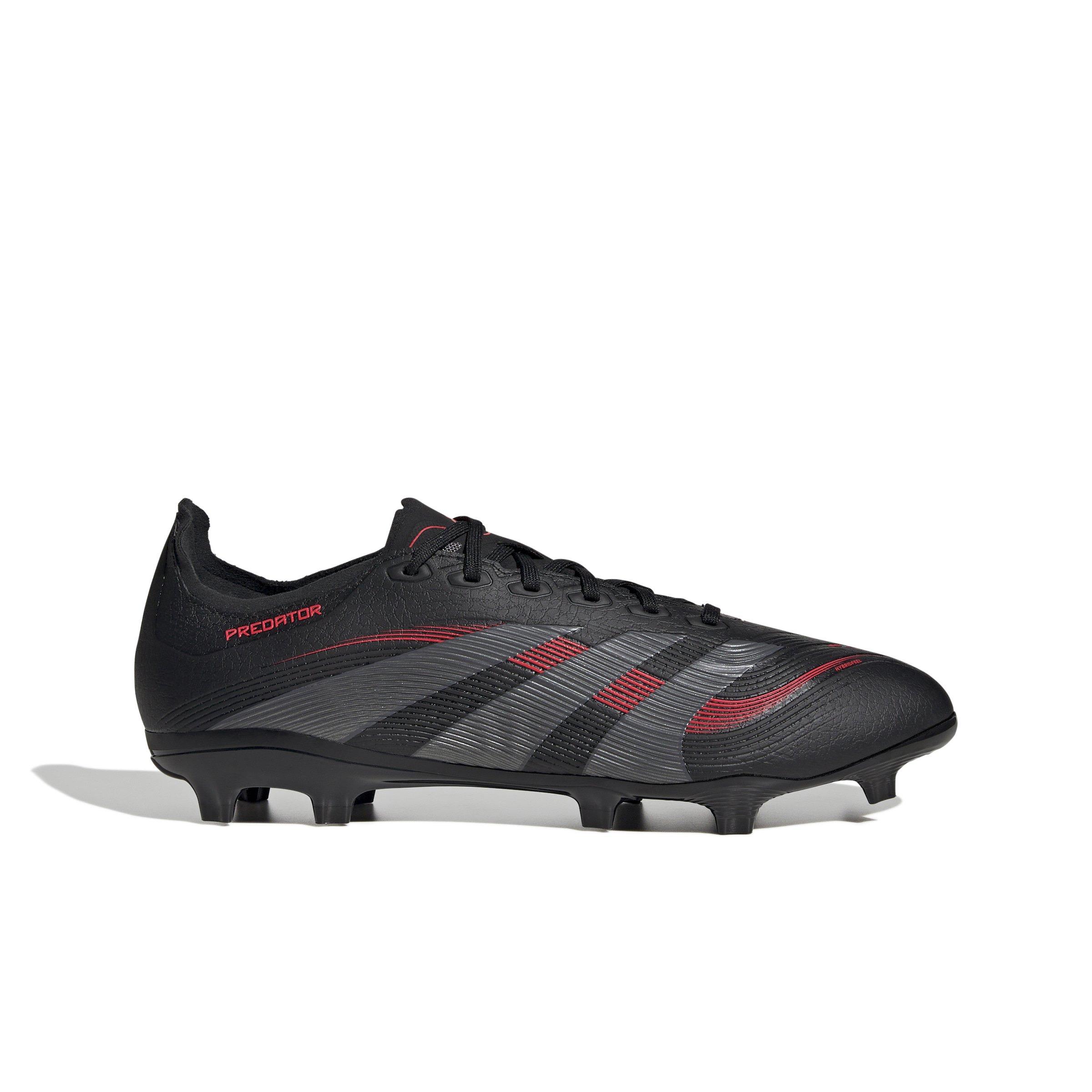 adidas Predator League Unisex MG Soccer Cleat - Black/Grey/Red