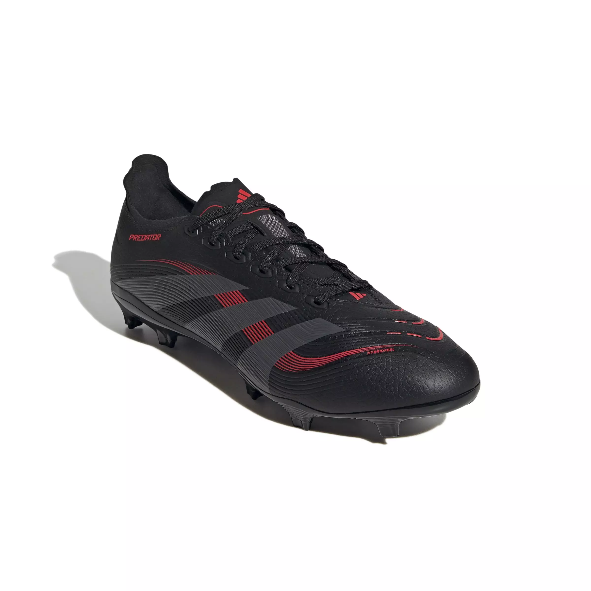adidas Predator League MG "Core Black/Grey Four/Lucid Red" Unisex Soccer Cleat - BLACK/GREY/RED