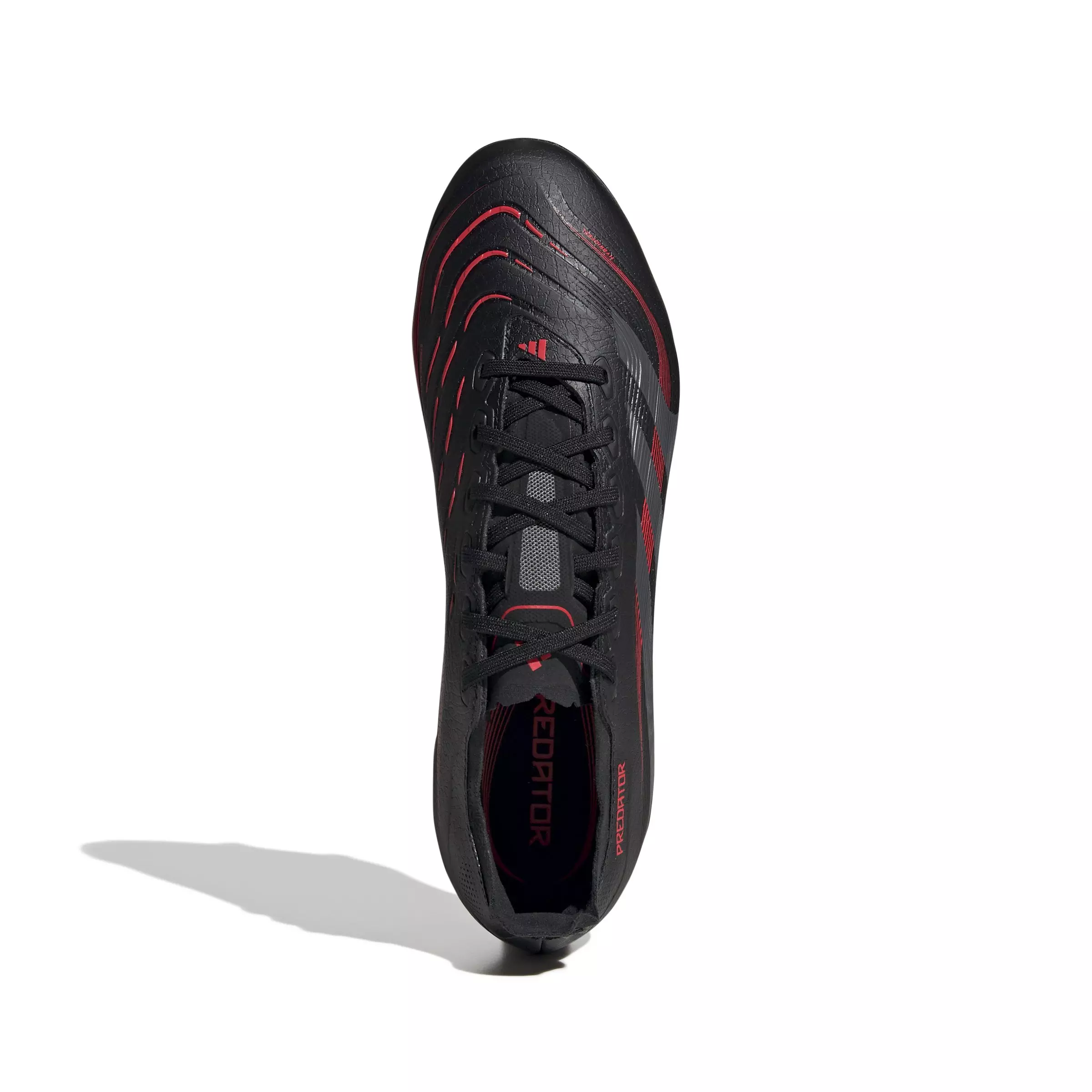adidas Predator League MG "Core Black/Grey Four/Lucid Red" Unisex Soccer Cleat - BLACK/GREY/RED