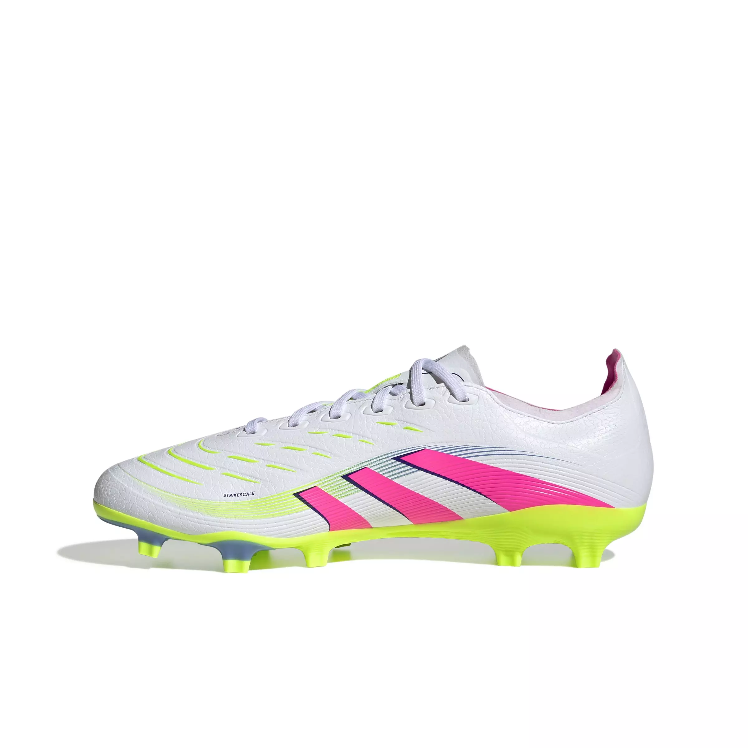 adidas Predator League MG "Ftwr White/Lucid Pink/Lucid Lemon" Unisex Soccer Cleat - WHITE/PINK/LEMON