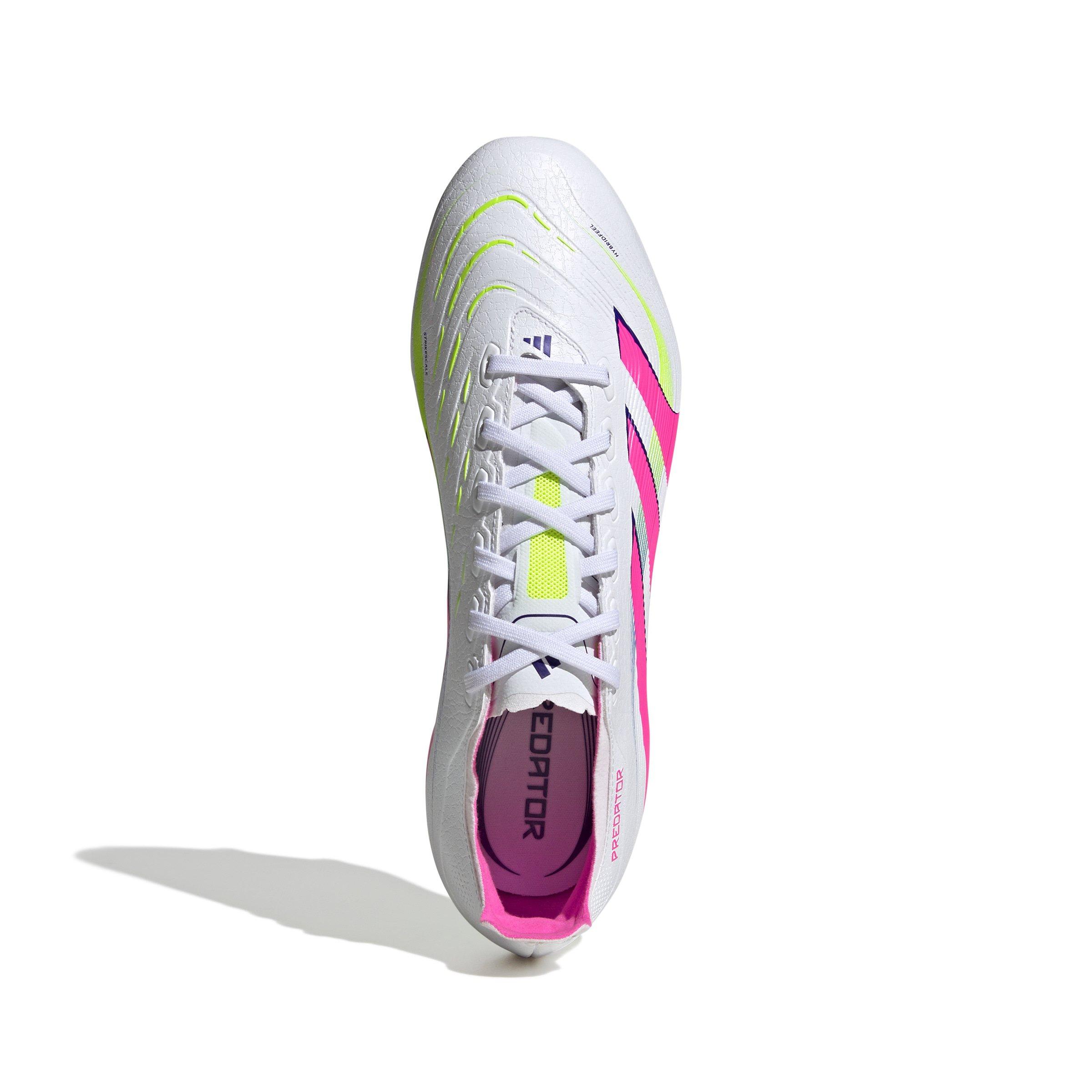 adidas Predator League MG "Ftwr White/Lucid Pink/Lucid Lemon" Unisex Soccer Cleat - WHITE/PINK/LEMON Thumbnail View 5