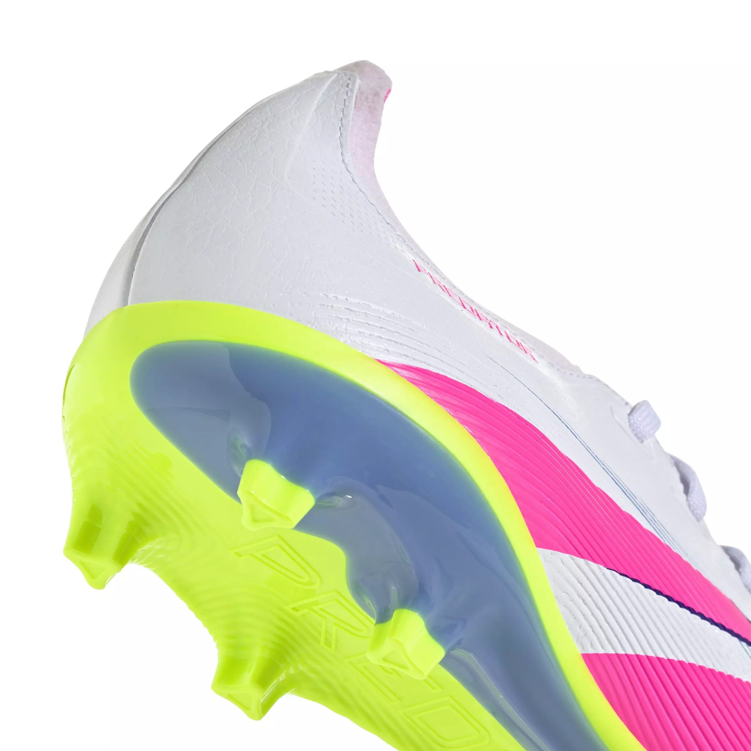 adidas Predator League MG "Ftwr White/Lucid Pink/Lucid Lemon" Unisex Soccer Cleat - WHITE/PINK/LEMON