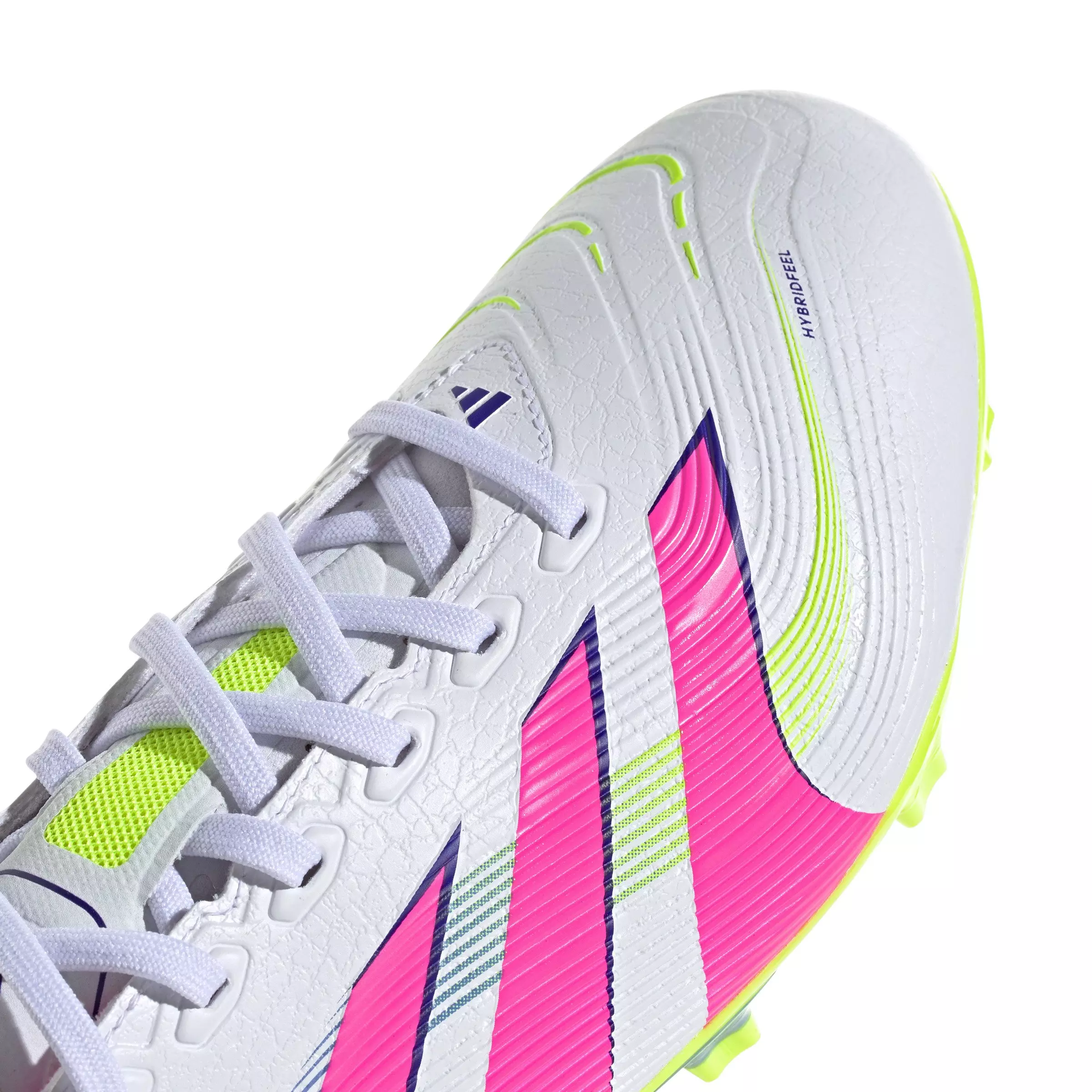 adidas Predator League MG "Ftwr White/Lucid Pink/Lucid Lemon" Unisex Soccer Cleat - WHITE/PINK/LEMON