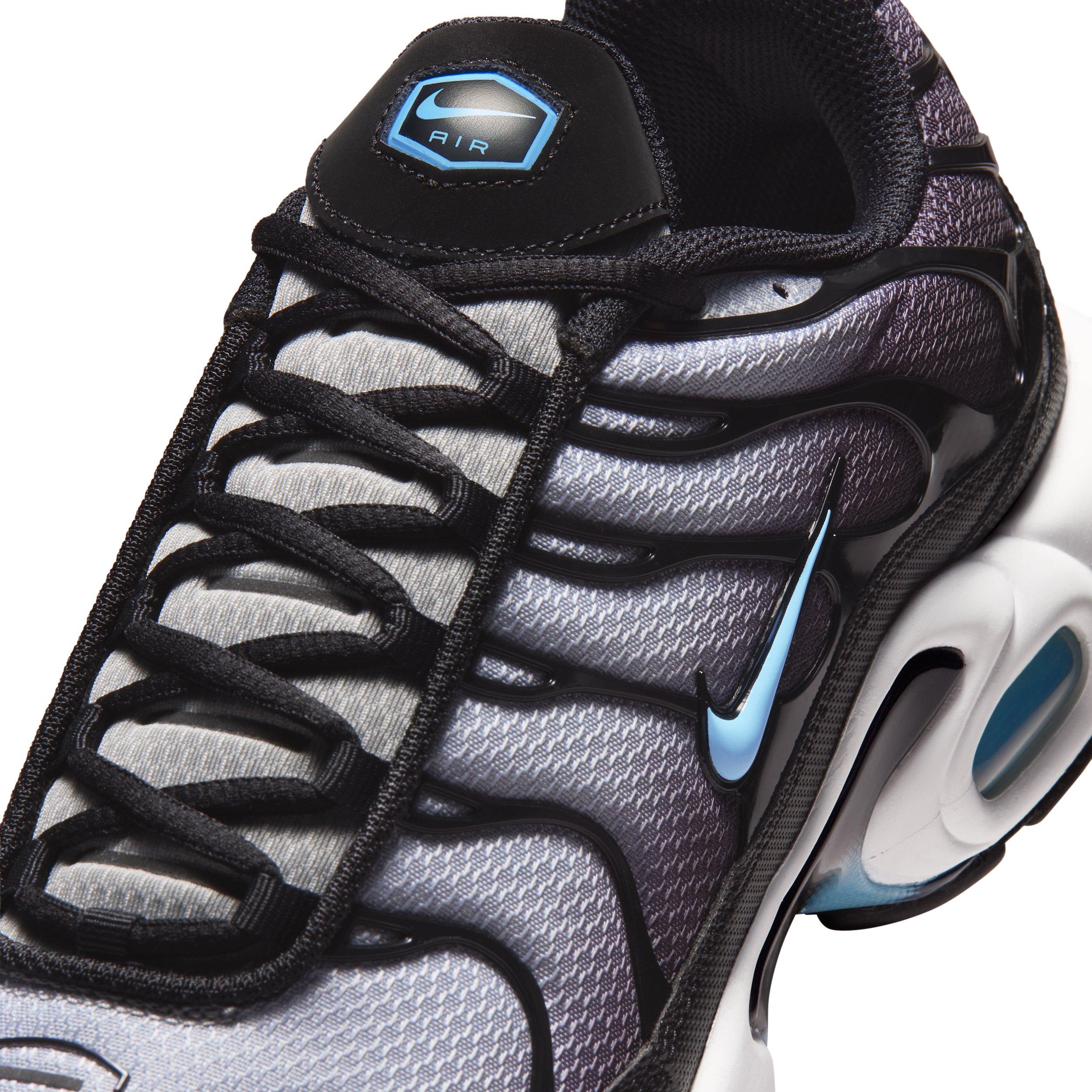 Nike Air Max Plus "Black/Light Smoke Grey/White/Football Blue" Men's Shoe - BLACK/LT GREY/WHITE/BLUE Thumbnail View 7