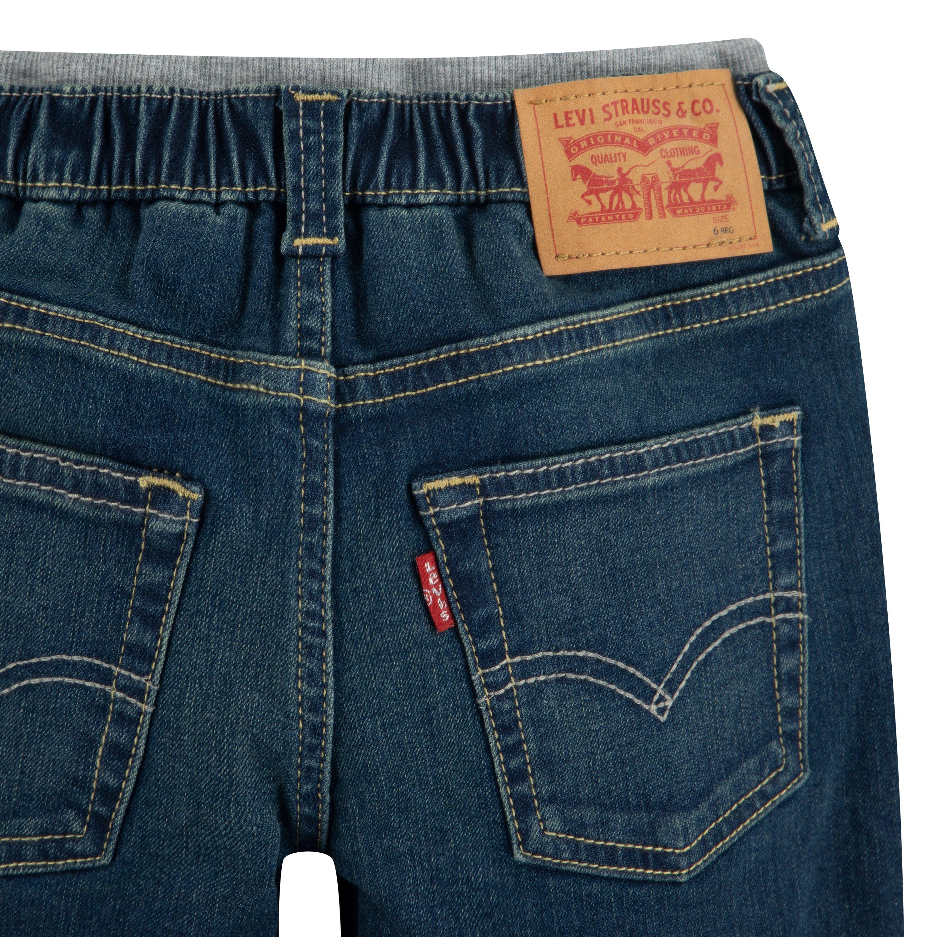 Levi's Murphy Pull On Little Boys' Covered Up Blue Pants