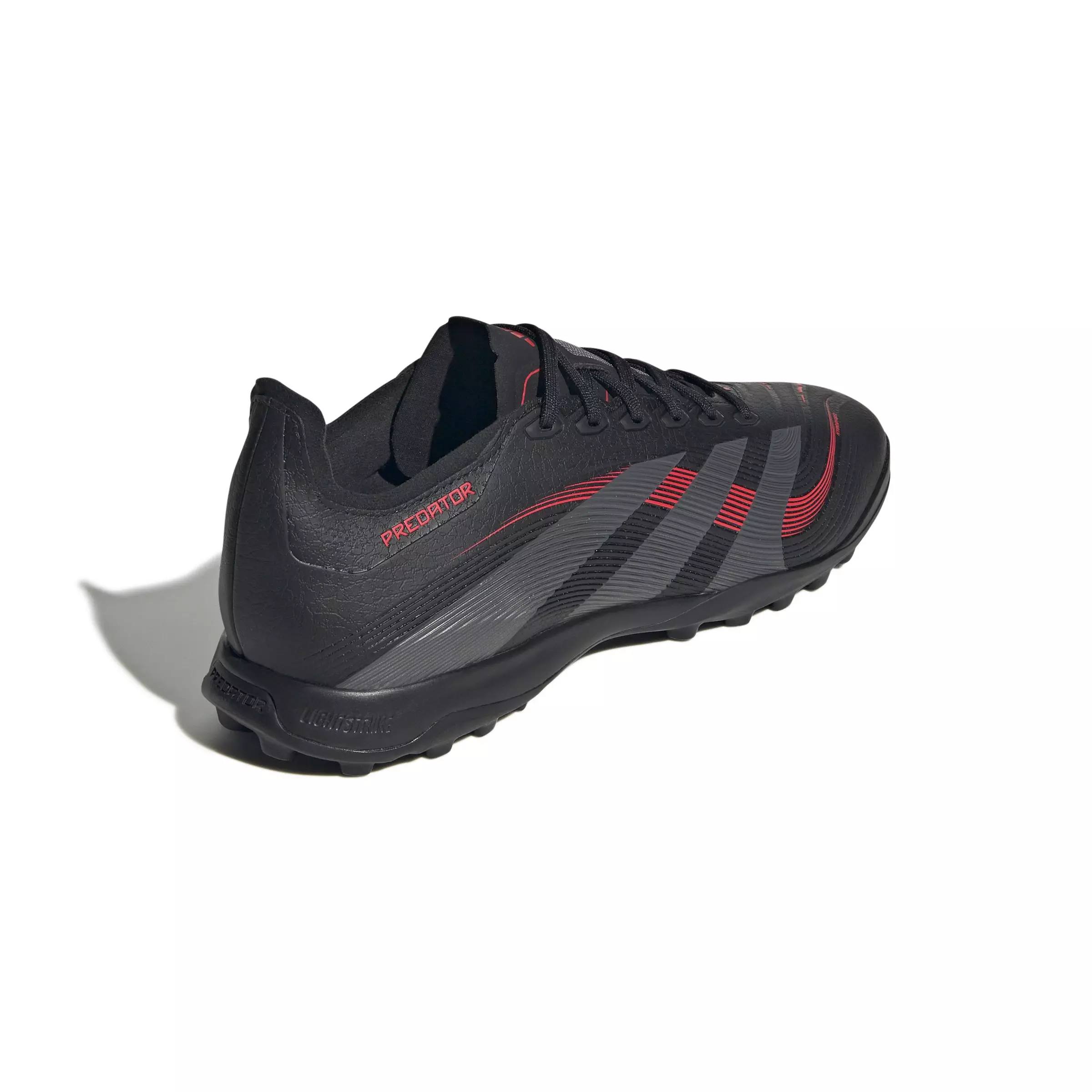 adidas Predator League Turf "Core Black/Grey Four/Lucid Red" Unisex Soccer Shoe - BLACK/GREY/RED