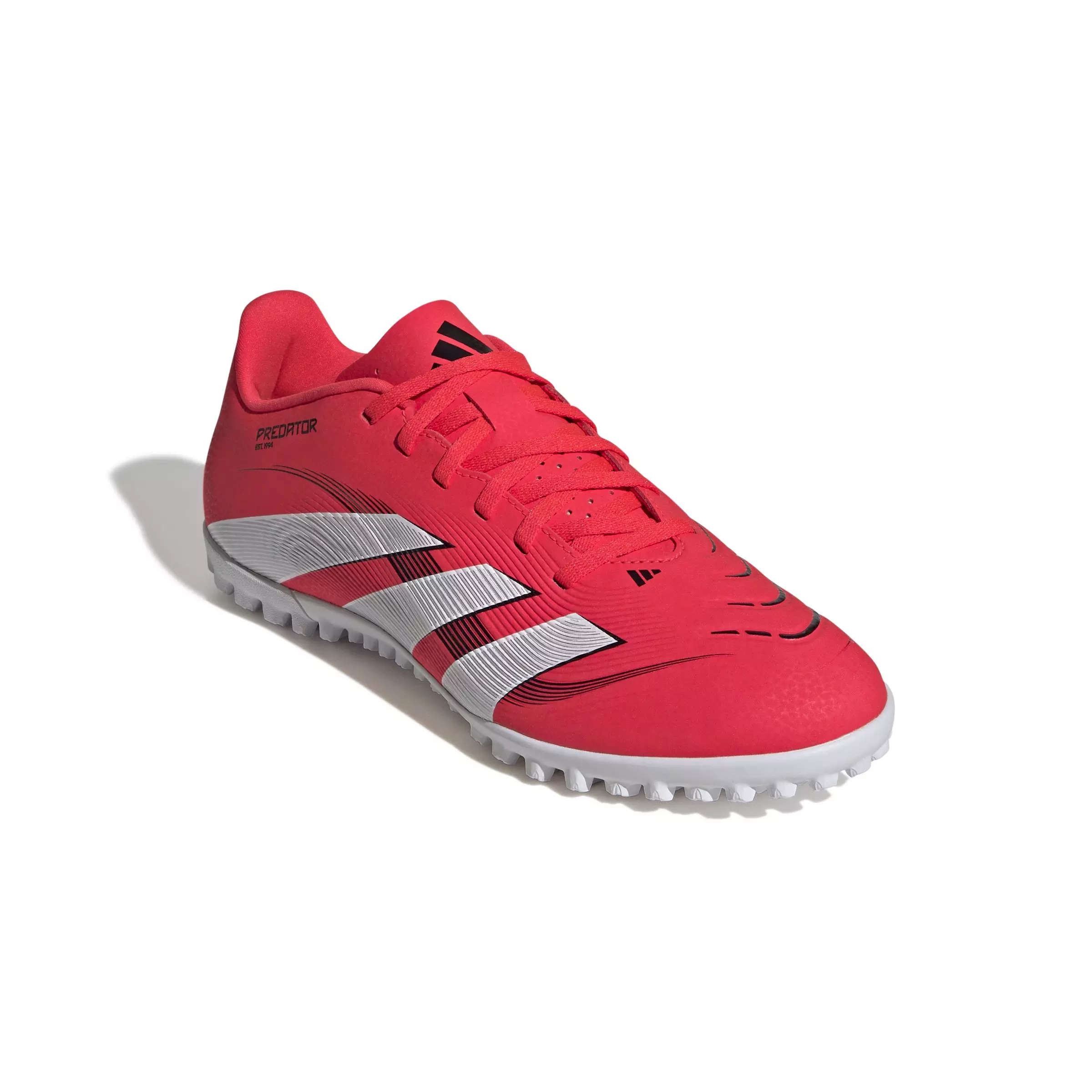 adidas Predator Club Turf "Lucid Red/Ftwr White/Core Black" Unisex Soccer Shoe - RED/WHITE/BLACK