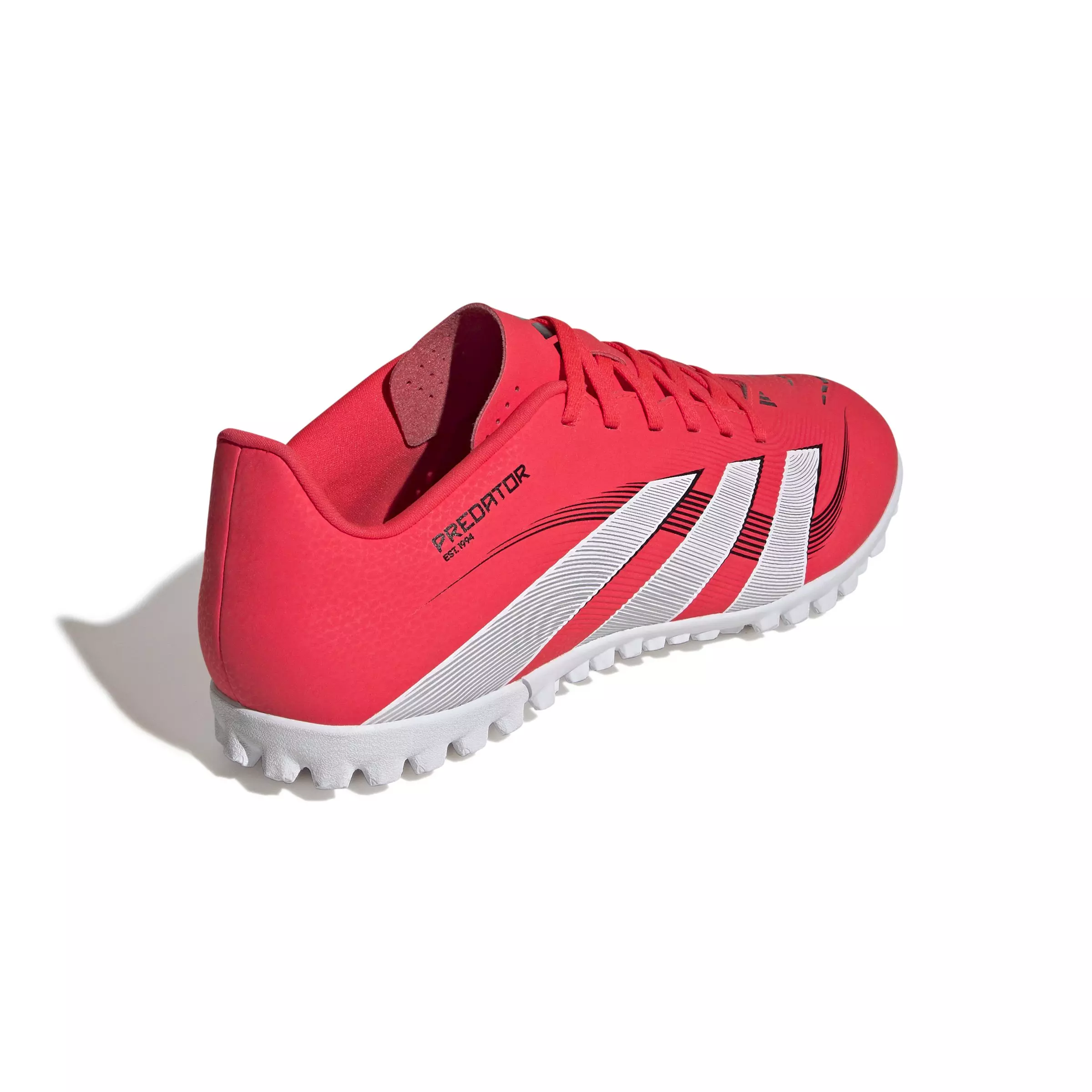 adidas Predator Club Turf "Lucid Red/Ftwr White/Core Black" Unisex Soccer Shoe - RED/WHITE/BLACK