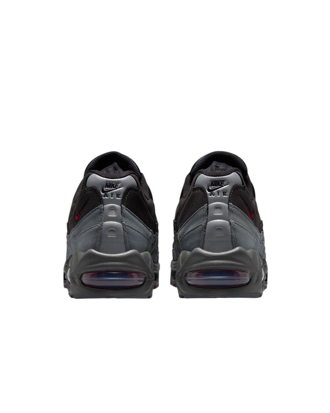 Nike Air Max 95 Big Bubble "Black/Smoke Grey/Dark Smoke Grey/Tough Red" Men's Shoe - BLACK/GREY/DK GREY/RED