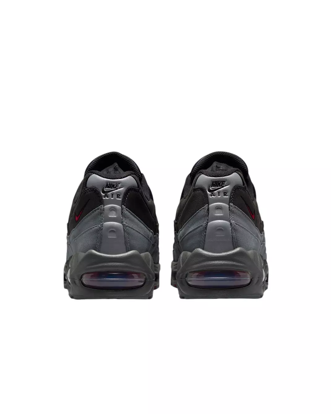 Nike Air Max 95 Big Bubble "Black/Smoke Grey/Dark Smoke Grey/Tough Red" Men's Shoe - BLACK/GREY/DK GREY/RED