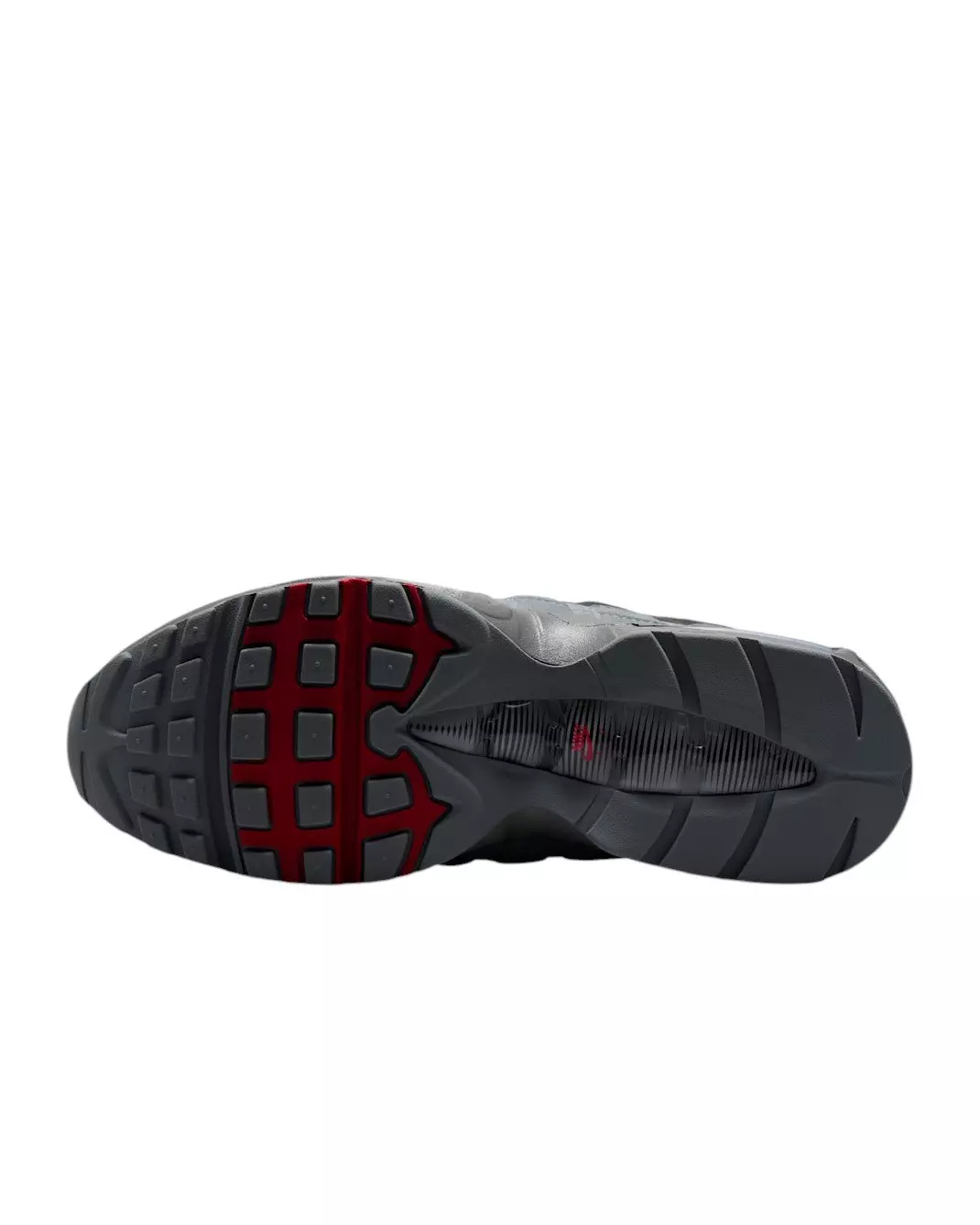 Nike Air Max 95 Big Bubble "Black/Smoke Grey/Dark Smoke Grey/Tough Red" Men's Shoe - BLACK/GREY/DK GREY/RED
