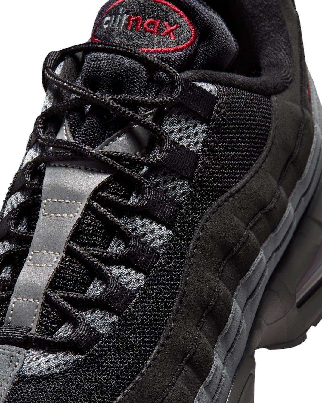 Nike Air Max 95 Big Bubble "Black/Smoke Grey/Dark Smoke Grey/Tough Red" Men's Shoe - BLACK/GREY/DK GREY/RED