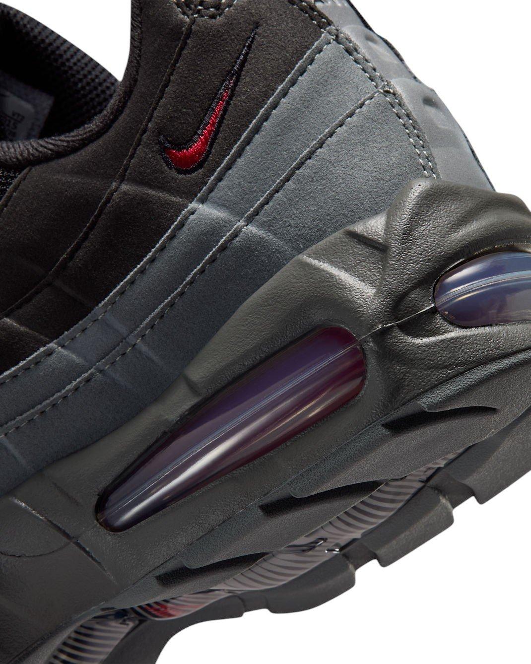 Nike Air Max 95 Big Bubble "Black/Smoke Grey/Dark Smoke Grey/Tough Red" Men's Shoe - BLACK/GREY/DK GREY/RED