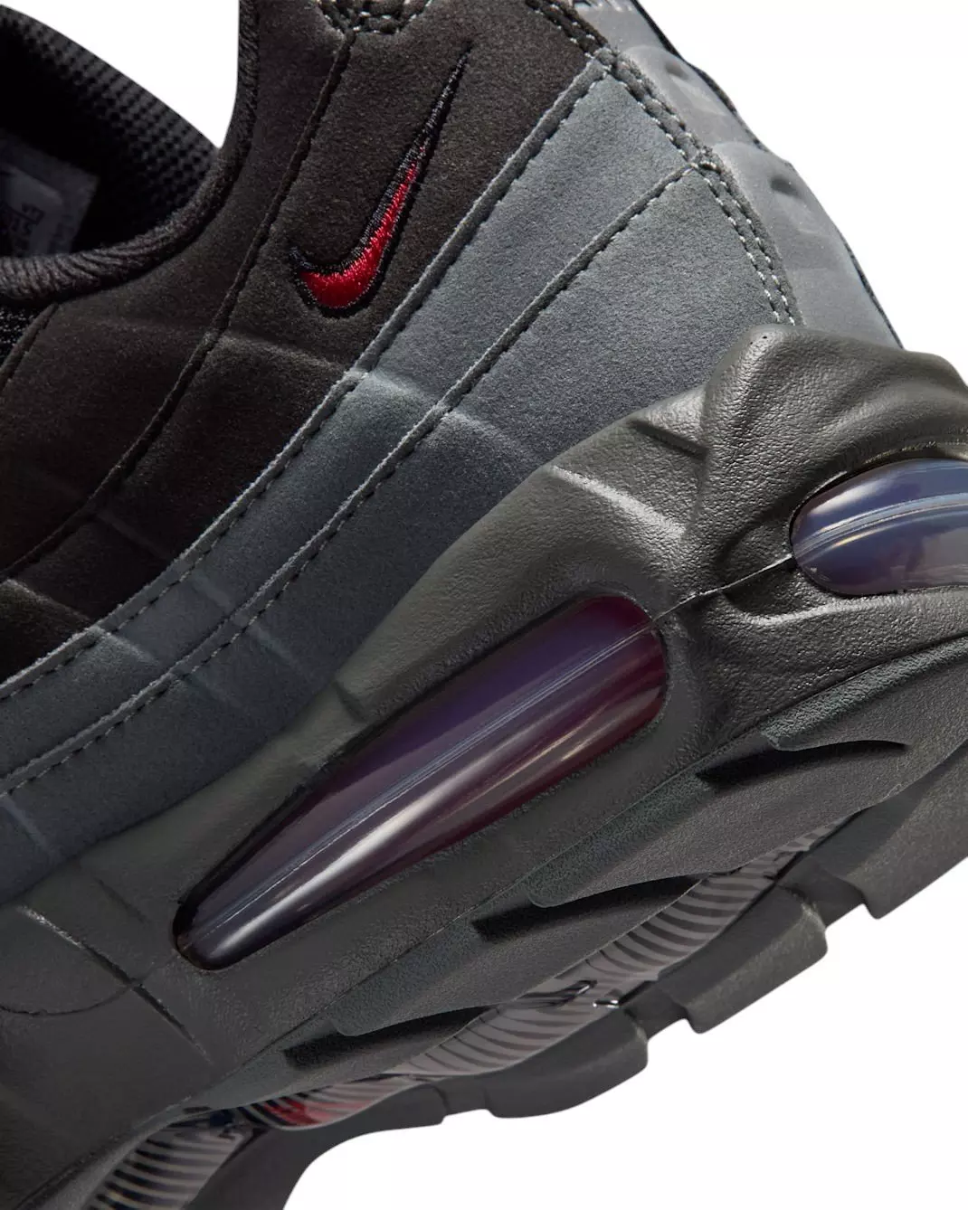 Nike Air Max 95 Big Bubble "Black/Smoke Grey/Dark Smoke Grey/Tough Red" Men's Shoe - BLACK/GREY/DK GREY/RED