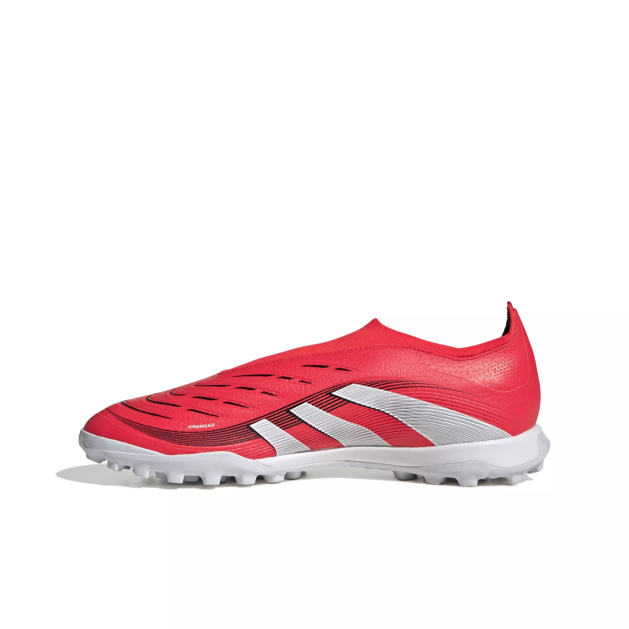 adidas Predator League Laceless Turf "Lucid Red/Ftwr White/Core Black" Unisex Soccer Shoe - RED/WHITE/BLACK