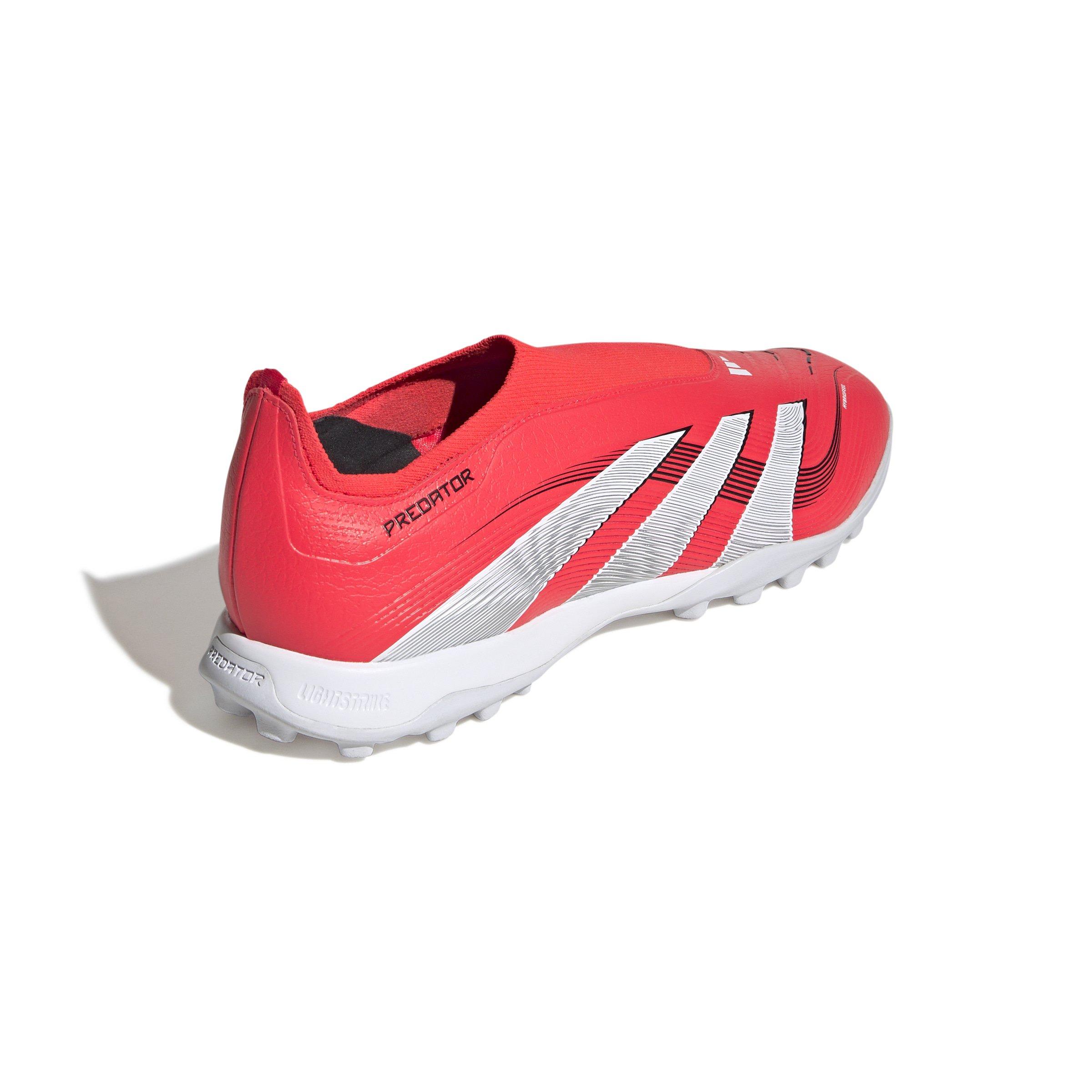 adidas Predator League Laceless Turf "Lucid Red/Ftwr White/Core Black" Unisex Soccer Shoe - RED/WHITE/BLACK Thumbnail View 4