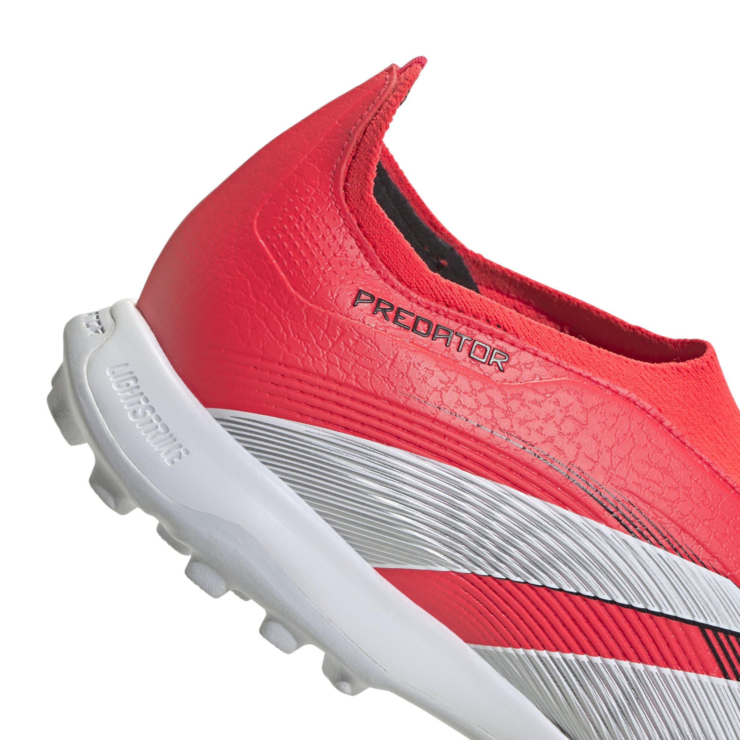 adidas Predator League Laceless Turf "Lucid Red/Ftwr White/Core Black" Unisex Soccer Shoe - RED/WHITE/BLACK Thumbnail View 7