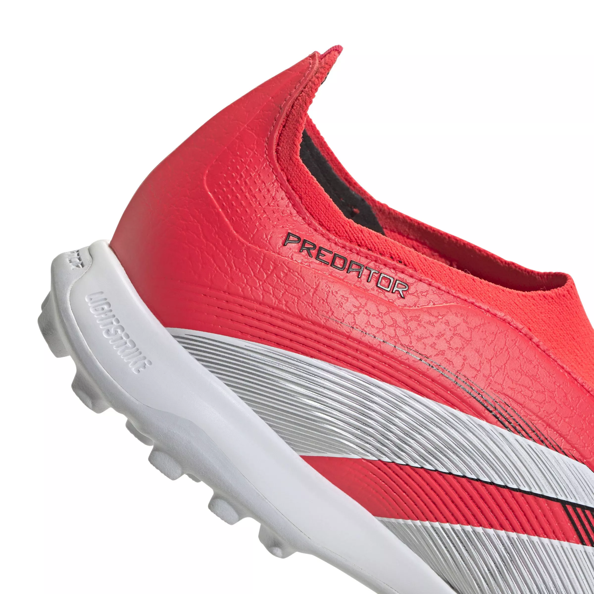 adidas Predator League Laceless Turf "Lucid Red/Ftwr White/Core Black" Unisex Soccer Shoe - RED/WHITE/BLACK