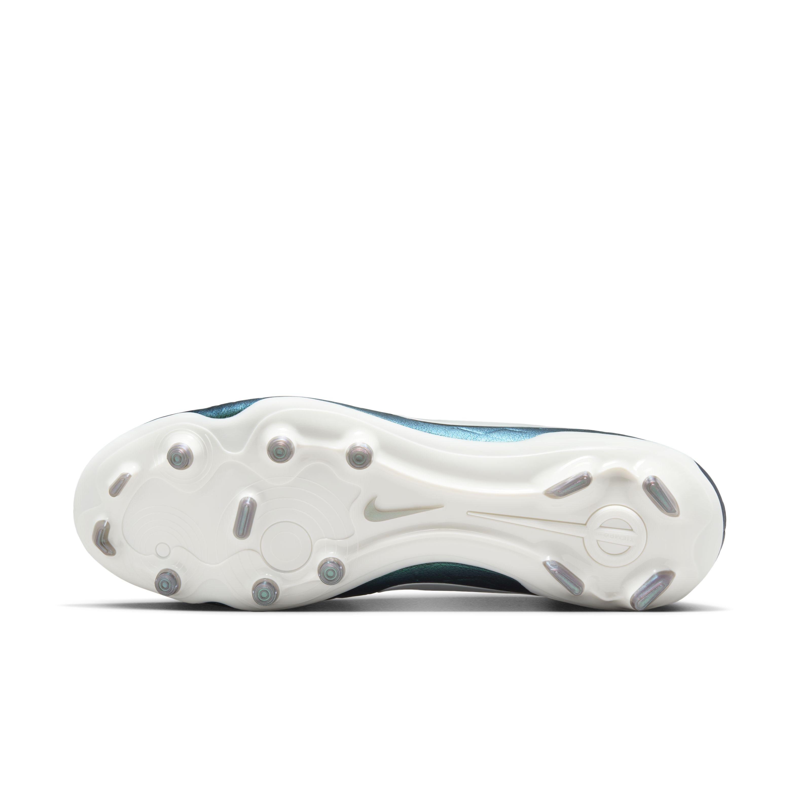 Nike Tiempo Legend 10 Pro 30 FG "Dark Atomic Teal/Sail" Grade School Kids' Soccer Cleat - DK TEAL/SAIL Thumbnail View 6