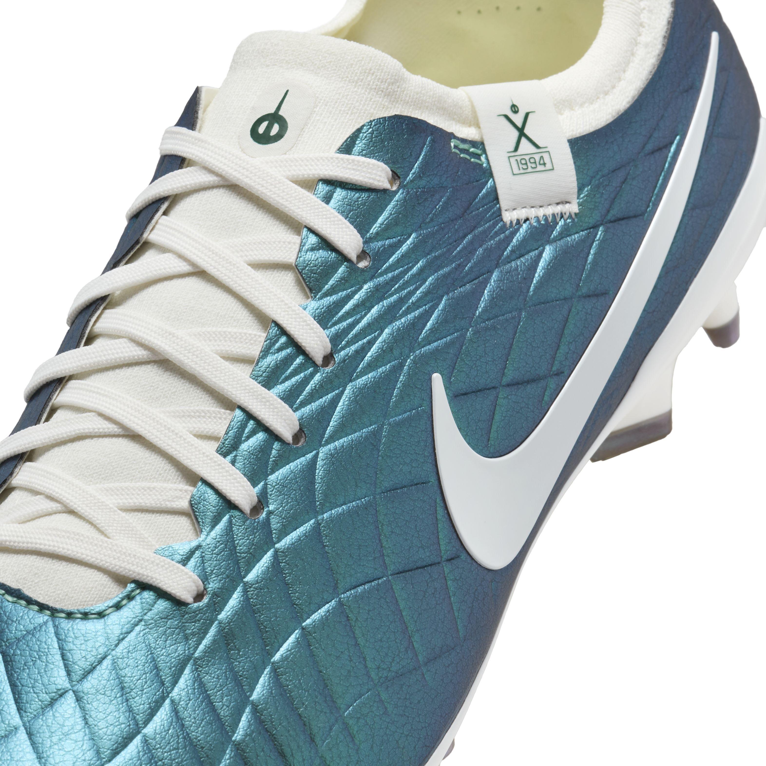 Nike Tiempo Legend 10 Pro 30 FG "Dark Atomic Teal/Sail" Grade School Kids' Soccer Cleat - DK TEAL/SAIL Thumbnail View 8