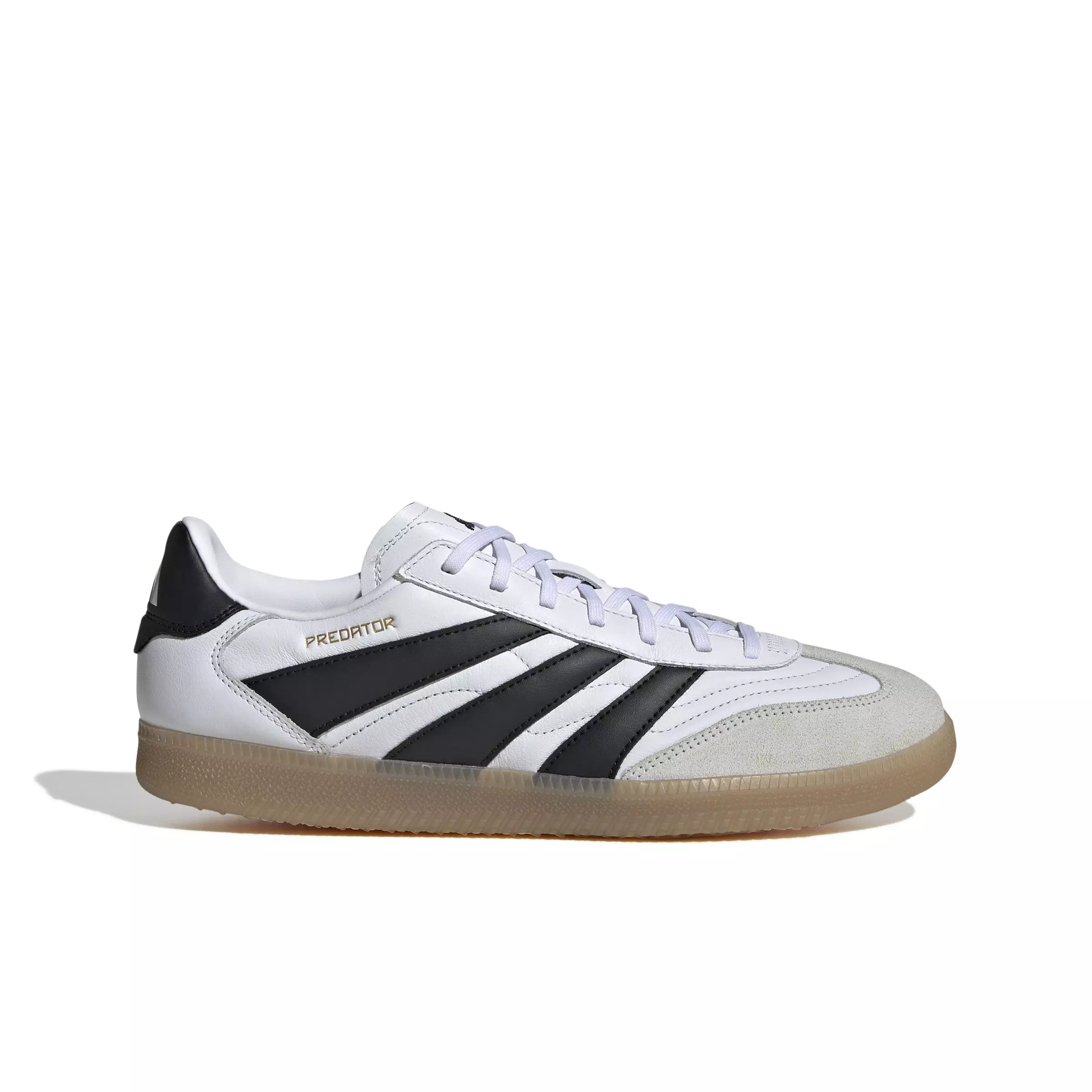 adidas Predator Freestyle Indoor "Ftwr White/Core Black/Gold Metallic" Unisex Soccer Shoe - WHITE/BLACK/GOLD