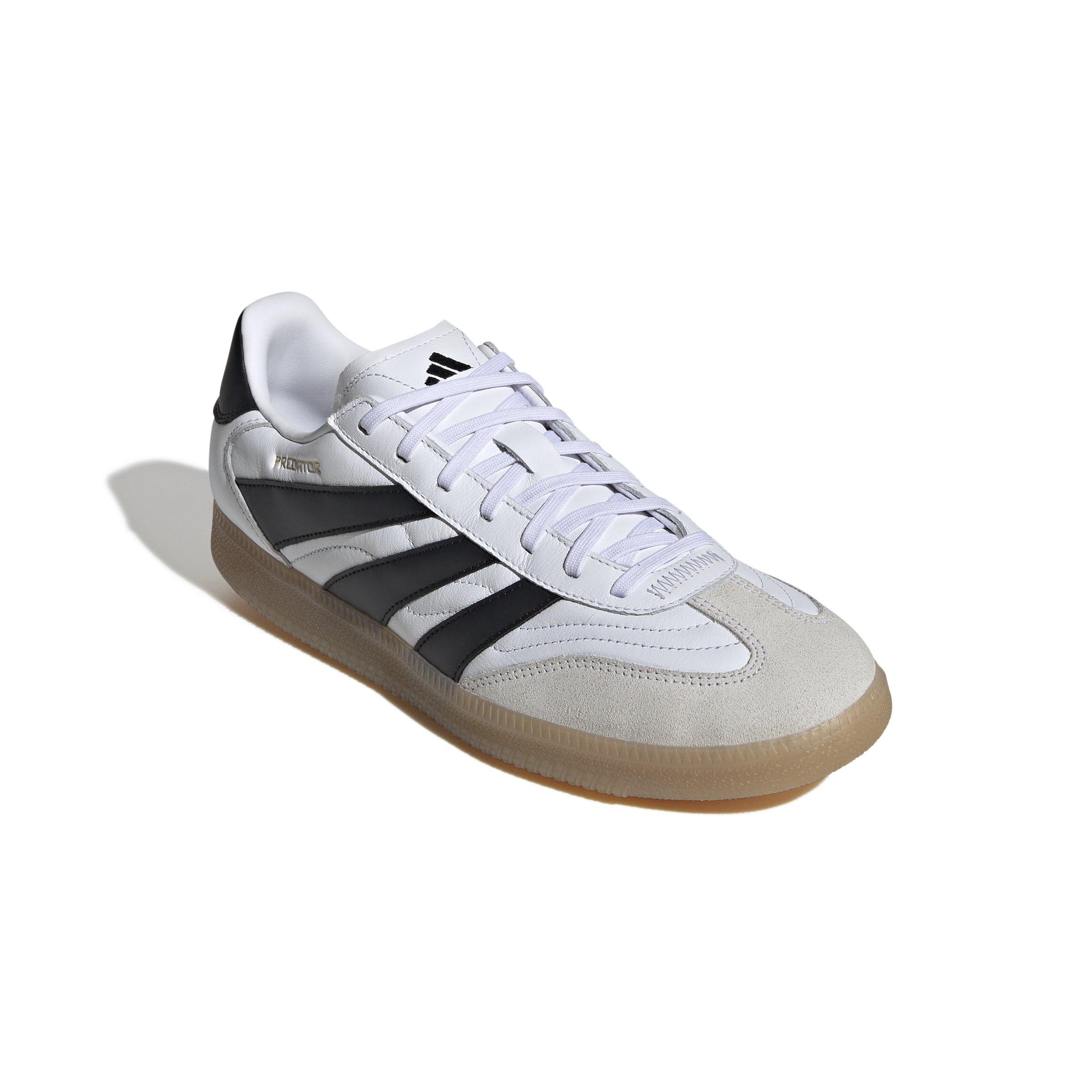 adidas Predator Freestyle Indoor "Ftwr White/Core Black/Gold Metallic" Unisex Soccer Shoe - WHITE/BLACK/GOLD Thumbnail View 3