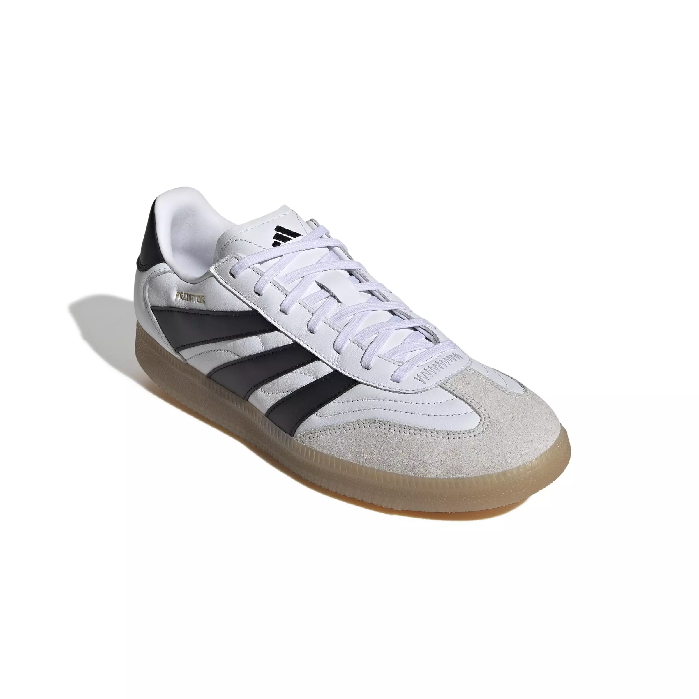 adidas Predator Freestyle Indoor "Ftwr White/Core Black/Gold Metallic" Unisex Soccer Shoe - WHITE/BLACK/GOLD