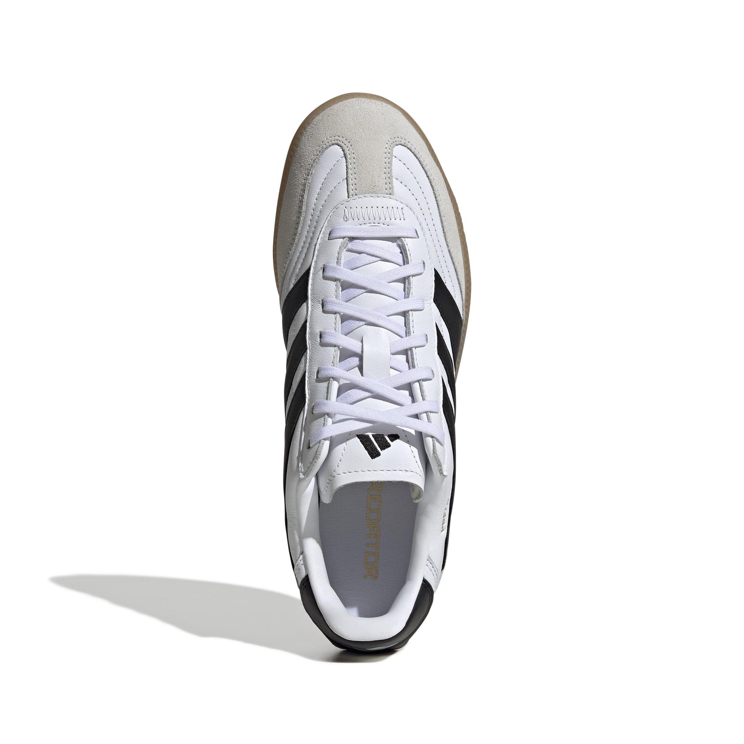 adidas Predator Freestyle Indoor "Ftwr White/Core Black/Gold Metallic" Unisex Soccer Shoe - WHITE/BLACK/GOLD Thumbnail View 5