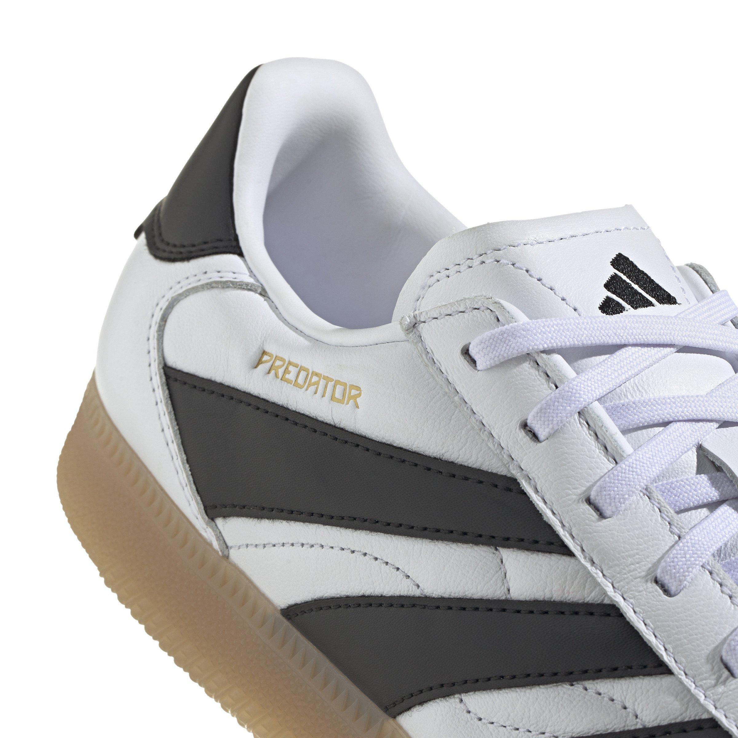 adidas Predator Freestyle Indoor "Ftwr White/Core Black/Gold Metallic" Unisex Soccer Shoe - WHITE/BLACK/GOLD Thumbnail View 8
