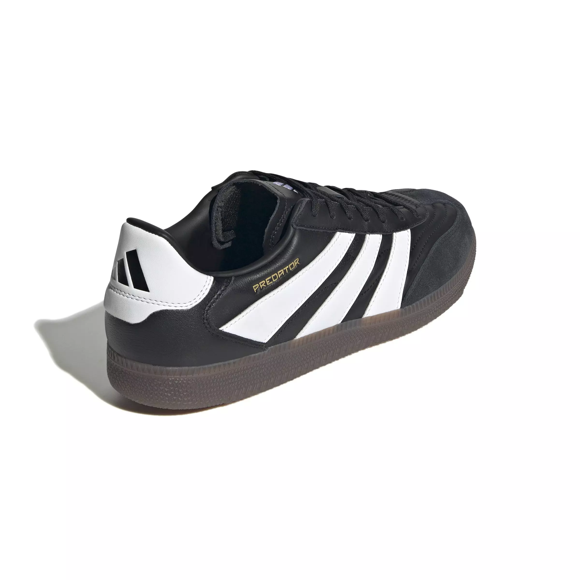 adidas Predator Freestyle Indoor "Core Black/Ftwr White/Gold Metallic" Unisex Soccer Shoe - BLACK/WHITE/GOLD