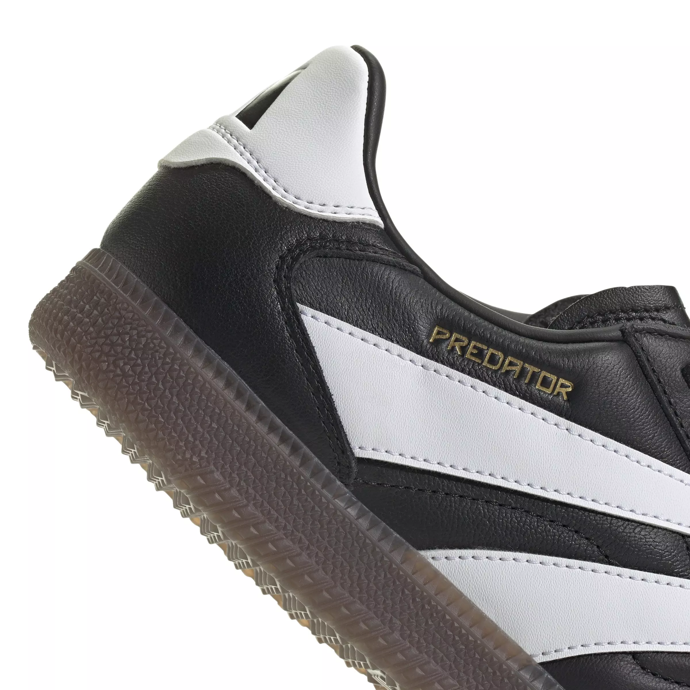 adidas Predator Freestyle Indoor "Core Black/Ftwr White/Gold Metallic" Unisex Soccer Shoe - BLACK/WHITE/GOLD