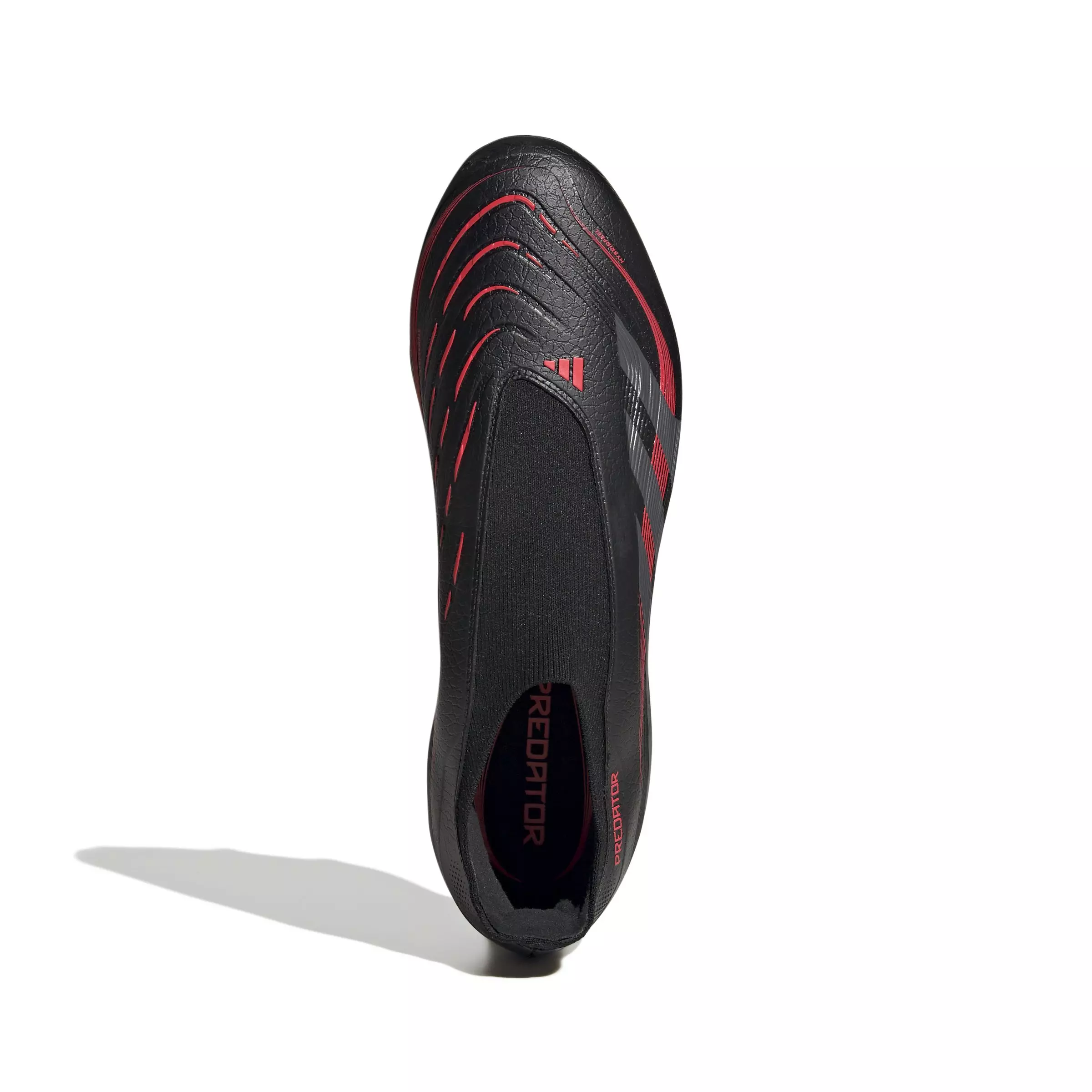 adidas Predator League Laceless MG "Core Black/Grey Four/Lucid Red" Unisex Soccer Cleat - BLACK/GREY/RED