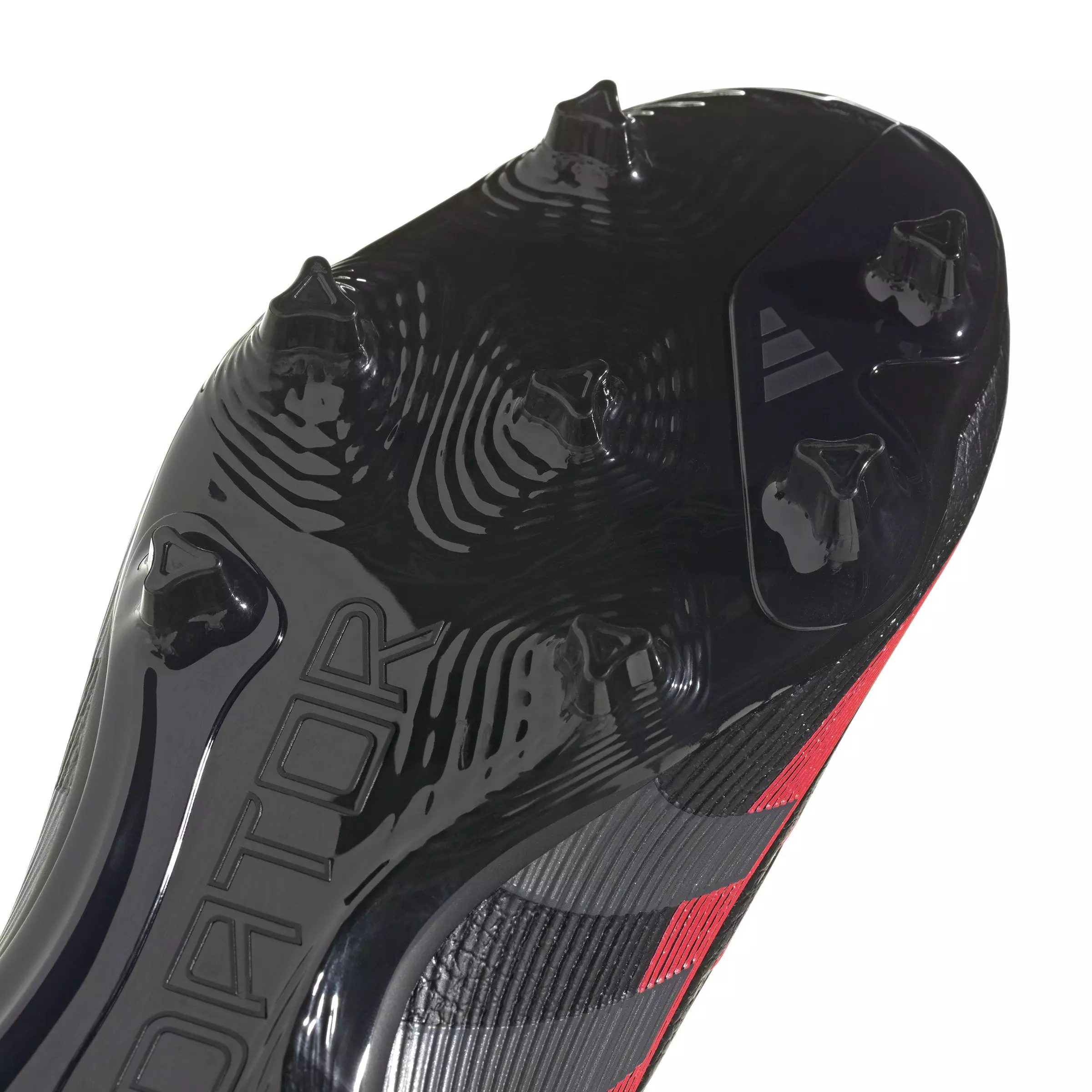 adidas Predator League Laceless MG "Core Black/Grey Four/Lucid Red" Unisex Soccer Cleat - BLACK/GREY/RED