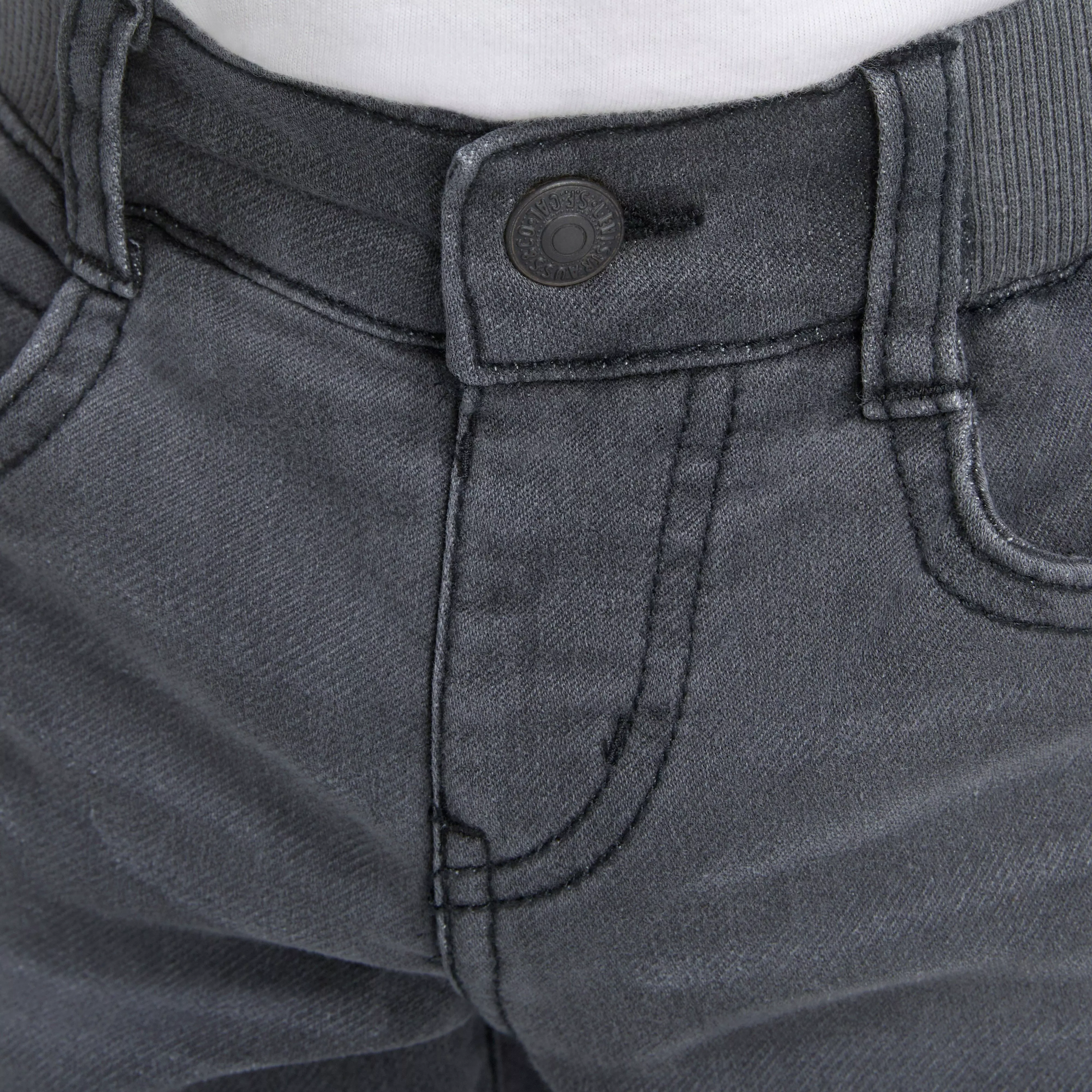 Levi's Toddler Boys' Pebble Grey Denim Jogger Pants - GREY