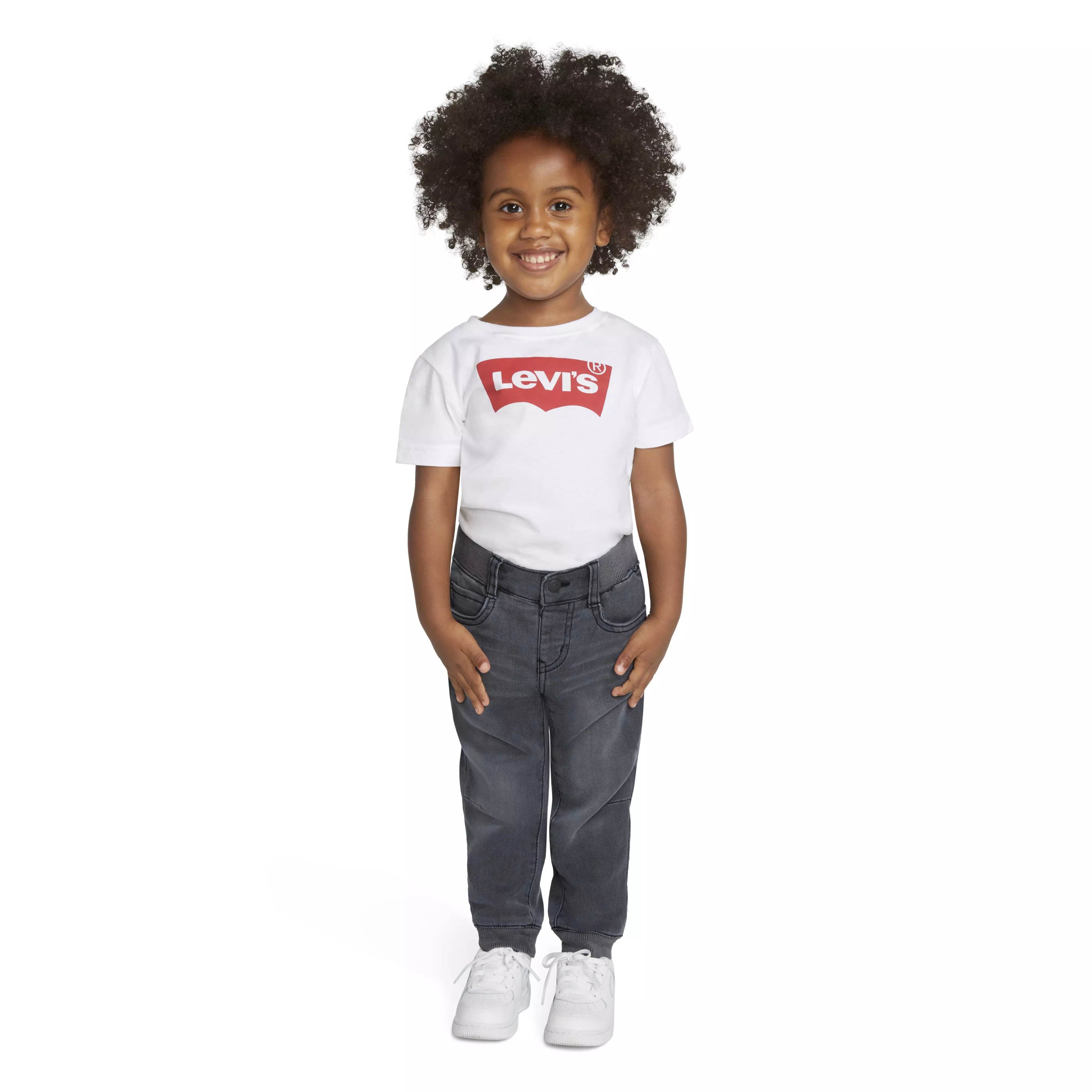 Levi's Toddler Boys' Pebble Grey Denim Jogger Pants - GREY