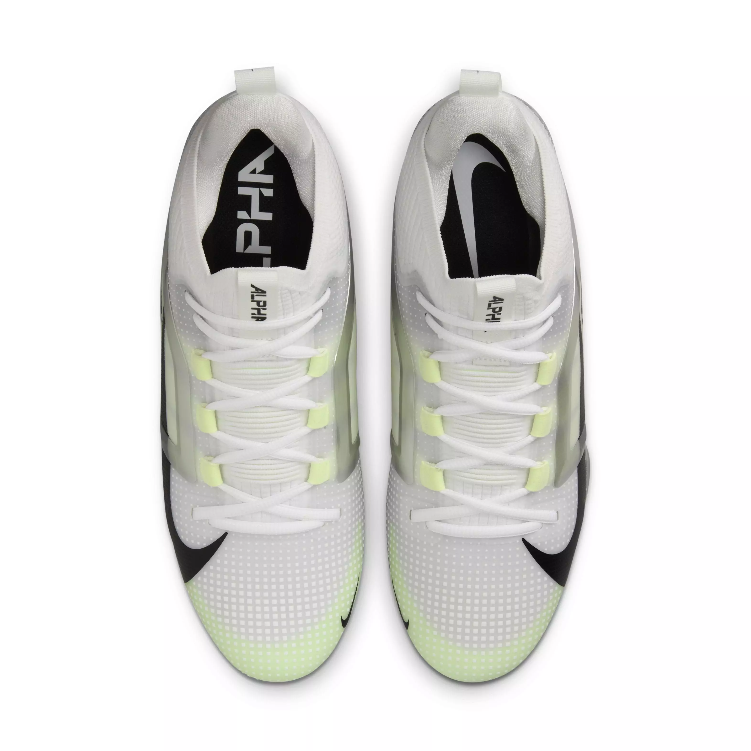 Nike Alpha Menace 4 Elite "White/Metallic Silver/Photon Dust/Black" Men's Football Cleat - WHITE/SILVER/DUST/BLACK